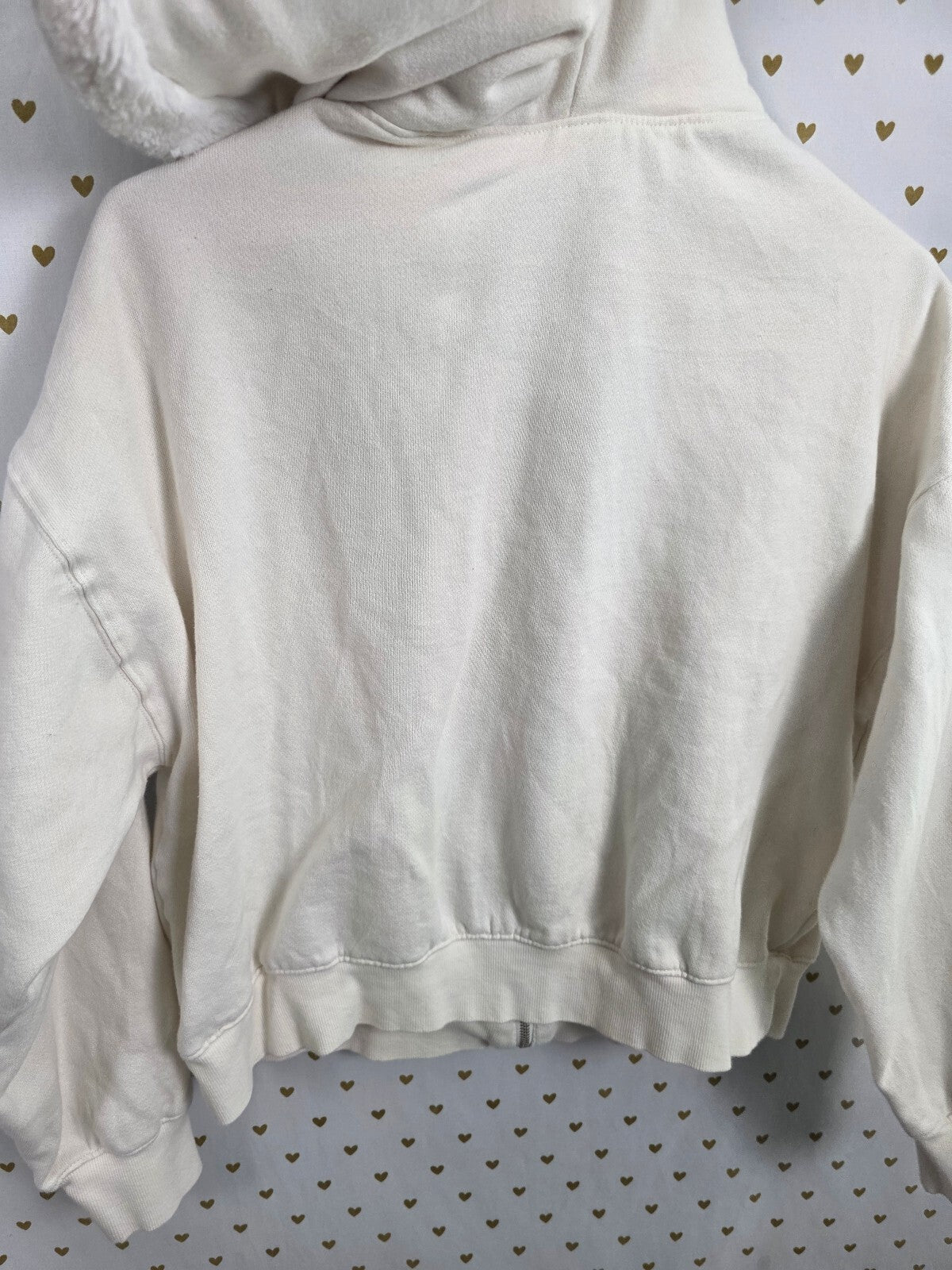 Victorias Secret Pink Fur Lined Hoodie Jacket Plaid Logo Full zip Sweater SMALL