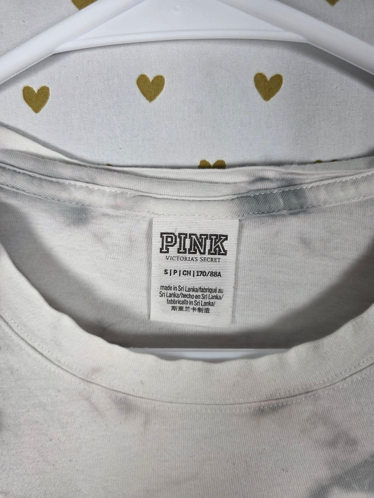 Victorias Secret PINK Dog logo Tee shirt campus Long sleeve Pocket SMALL