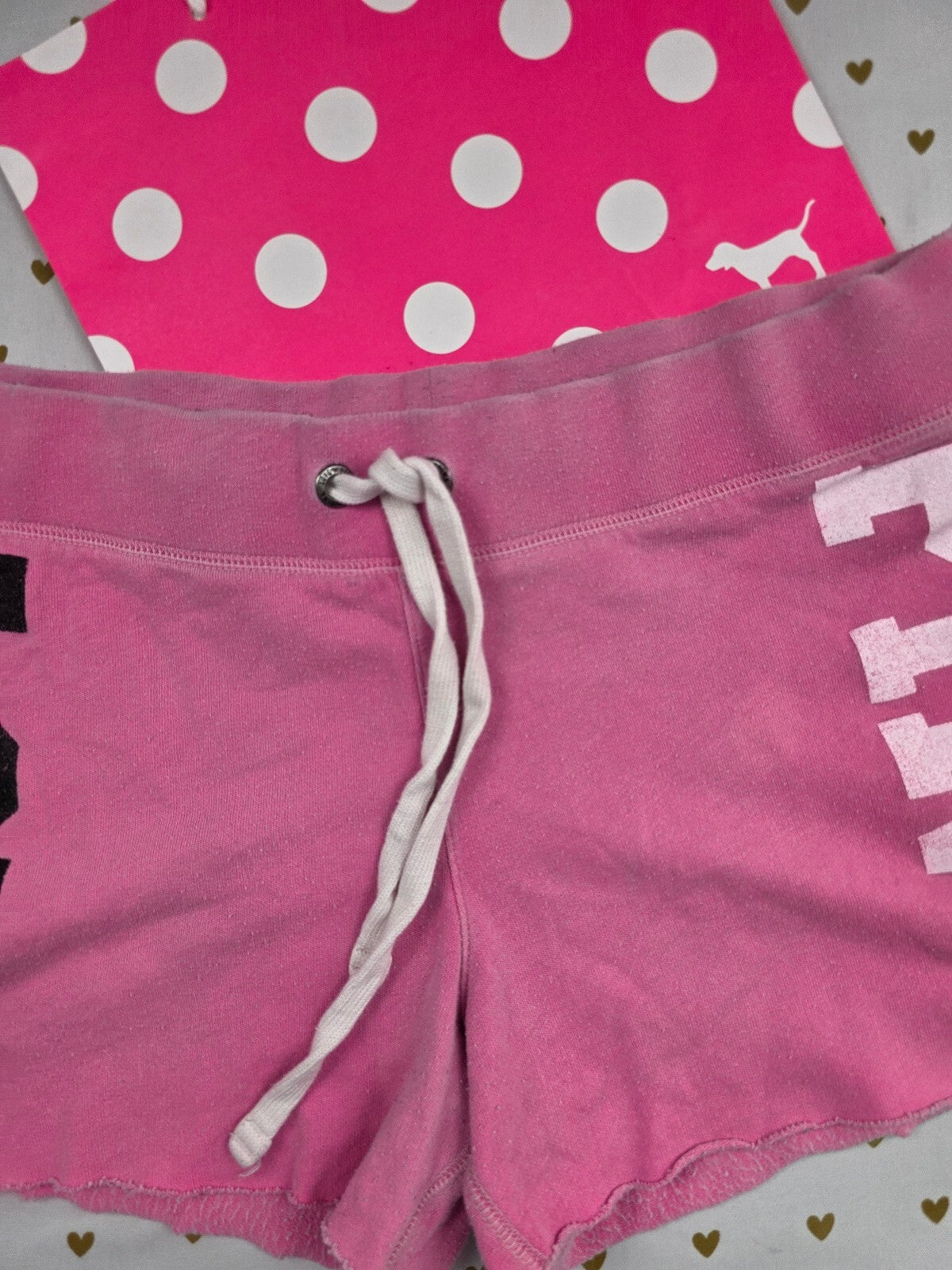 Victorias Secret PINK Vintage Logo Sweat Shorts Medium Y2k
