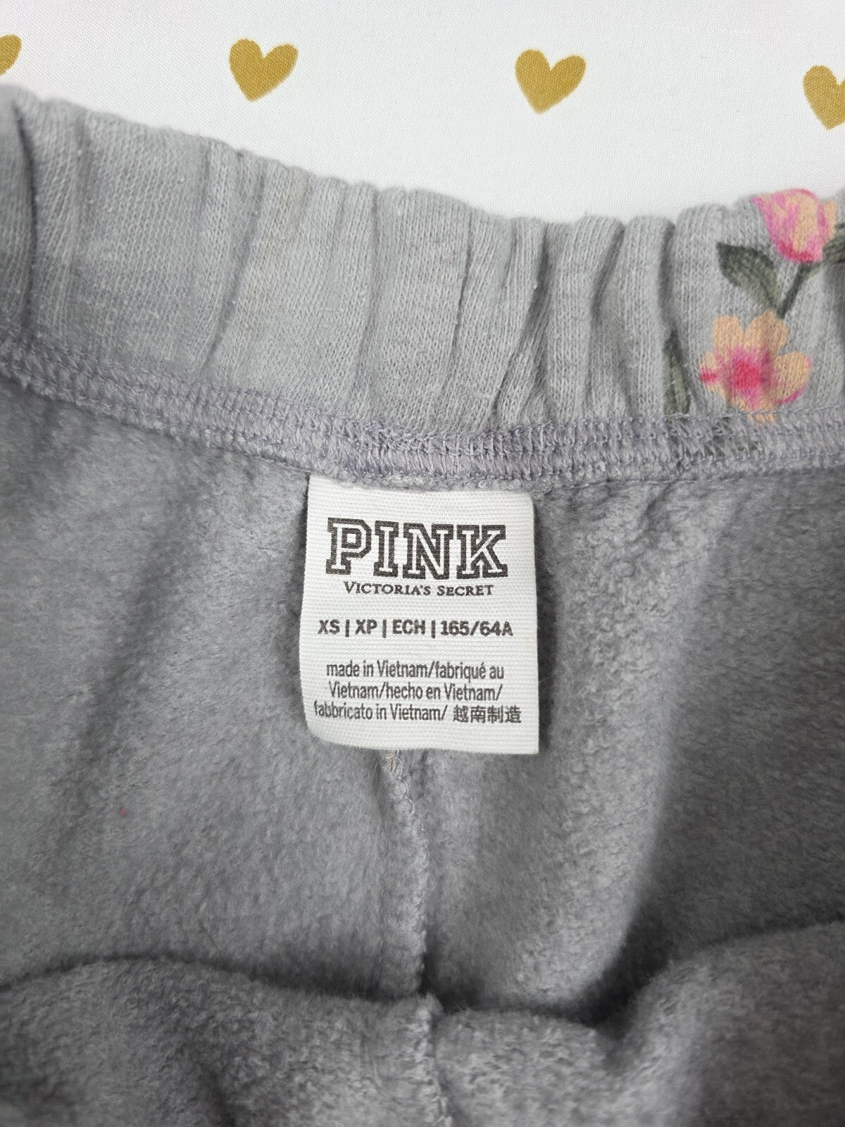 Victorias Secret PINK Floral Logo Sweat Shorts Joggers pockets XS