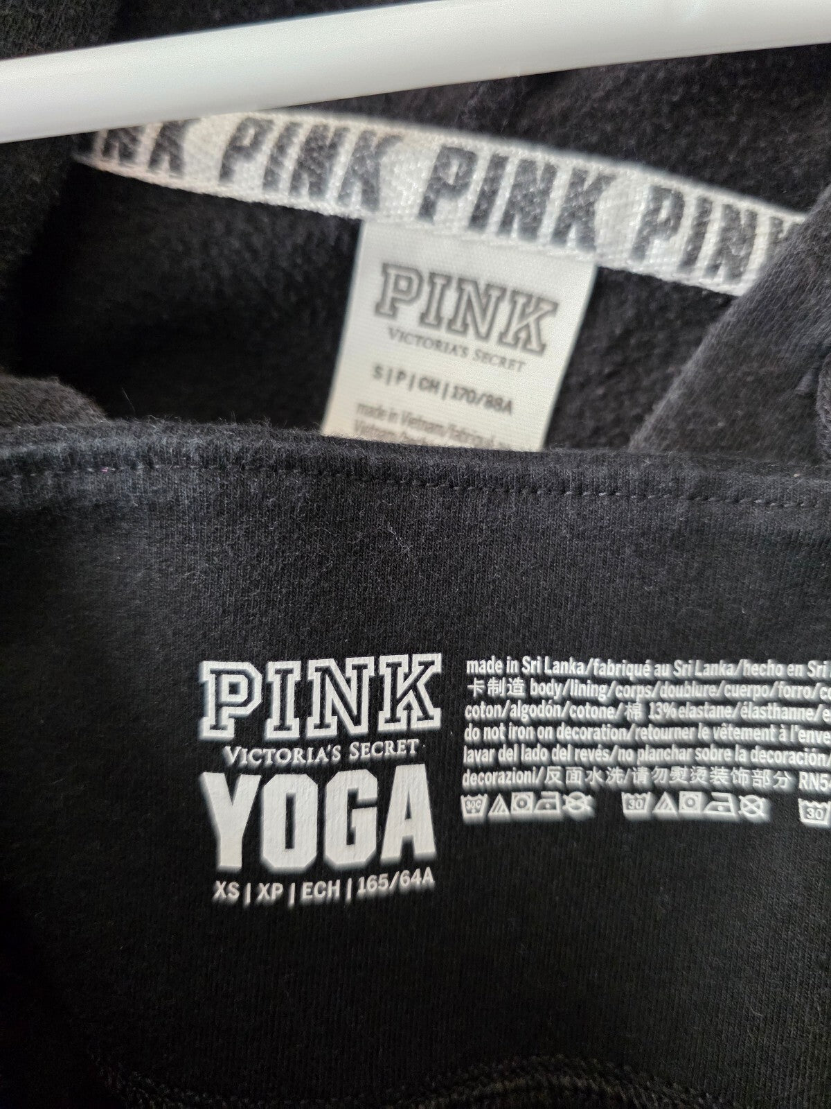 Victorias Secret Pink Bling Sequined Yoga Pants Hooded Jacket SET XS SM Outfit