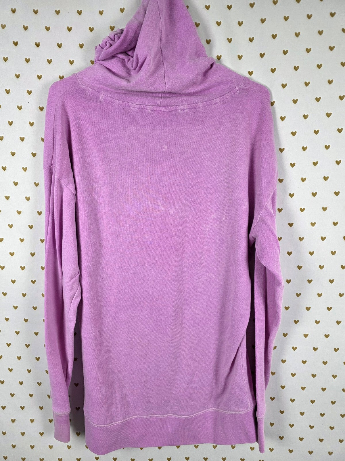 Victorias Secret Pink Vintage Y2k Purple Pullover Love Hoodie Sweater Medium