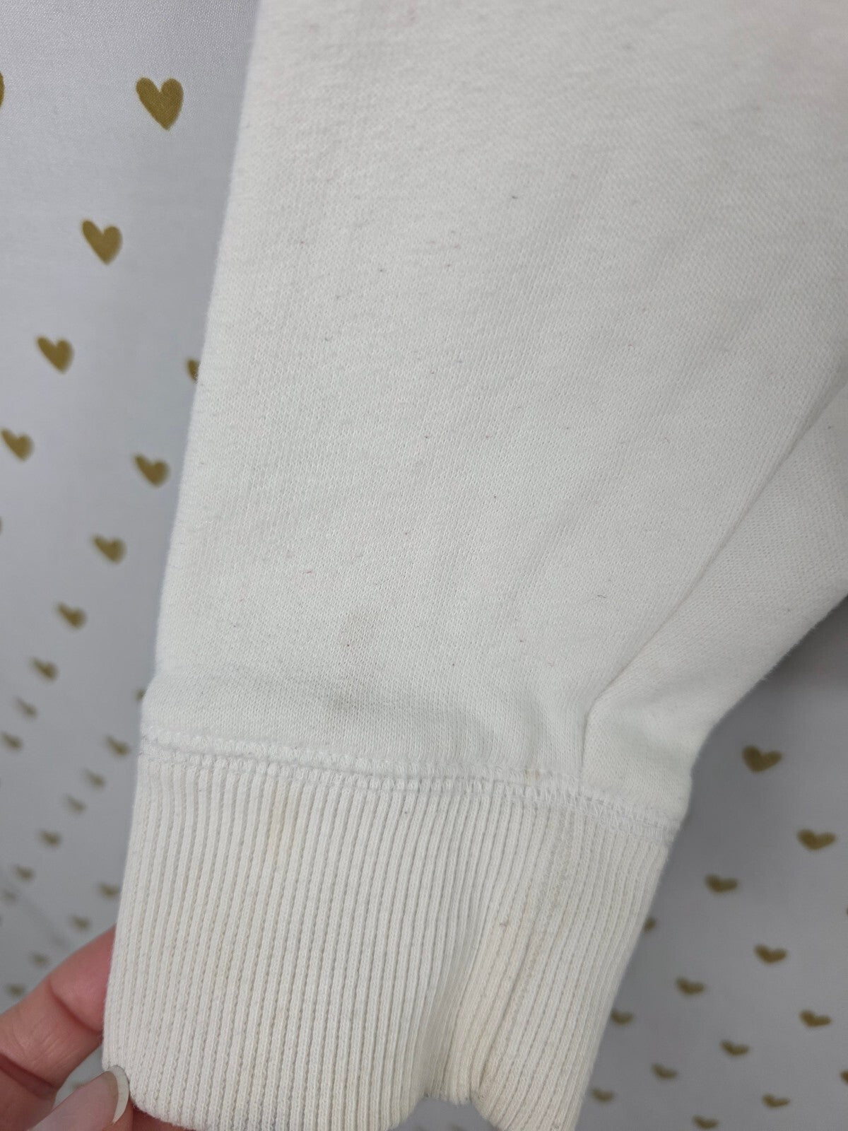 Victorias Secret Pink White Heart vintage Y2k Hoodie Jacket Medium Pullover