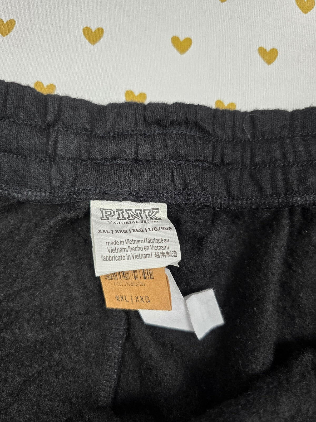 Victorias Secret PINK Black NEW NWT Logo sweat Shorts Bottoms 2XL XXL