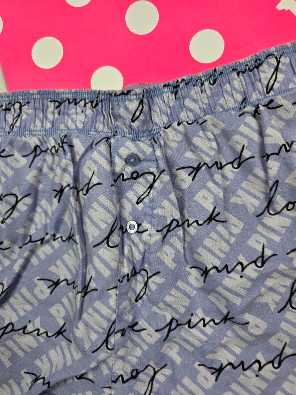 Victorias Secret PINK Logo Large Sleep Shorts Boxers Pajama Bottoms