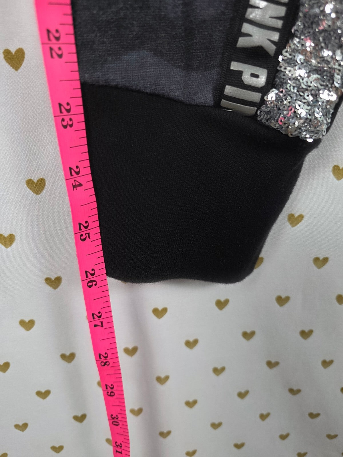 Victorias Secret PINK Camo Bling Camouflage Sequin Sweats Sweatpants SMALL