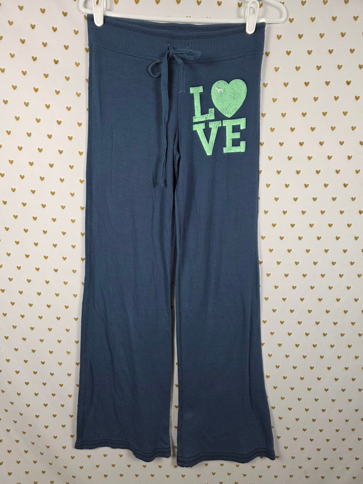 Victorias Secret PINK Vintage Flare LOVE Y2k Sweats Sweatpants XS Cotton