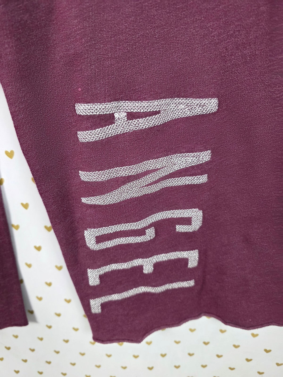 Victorias Secret Angels Bling Thread Maroon Flare Sweats Sweatpants Large
