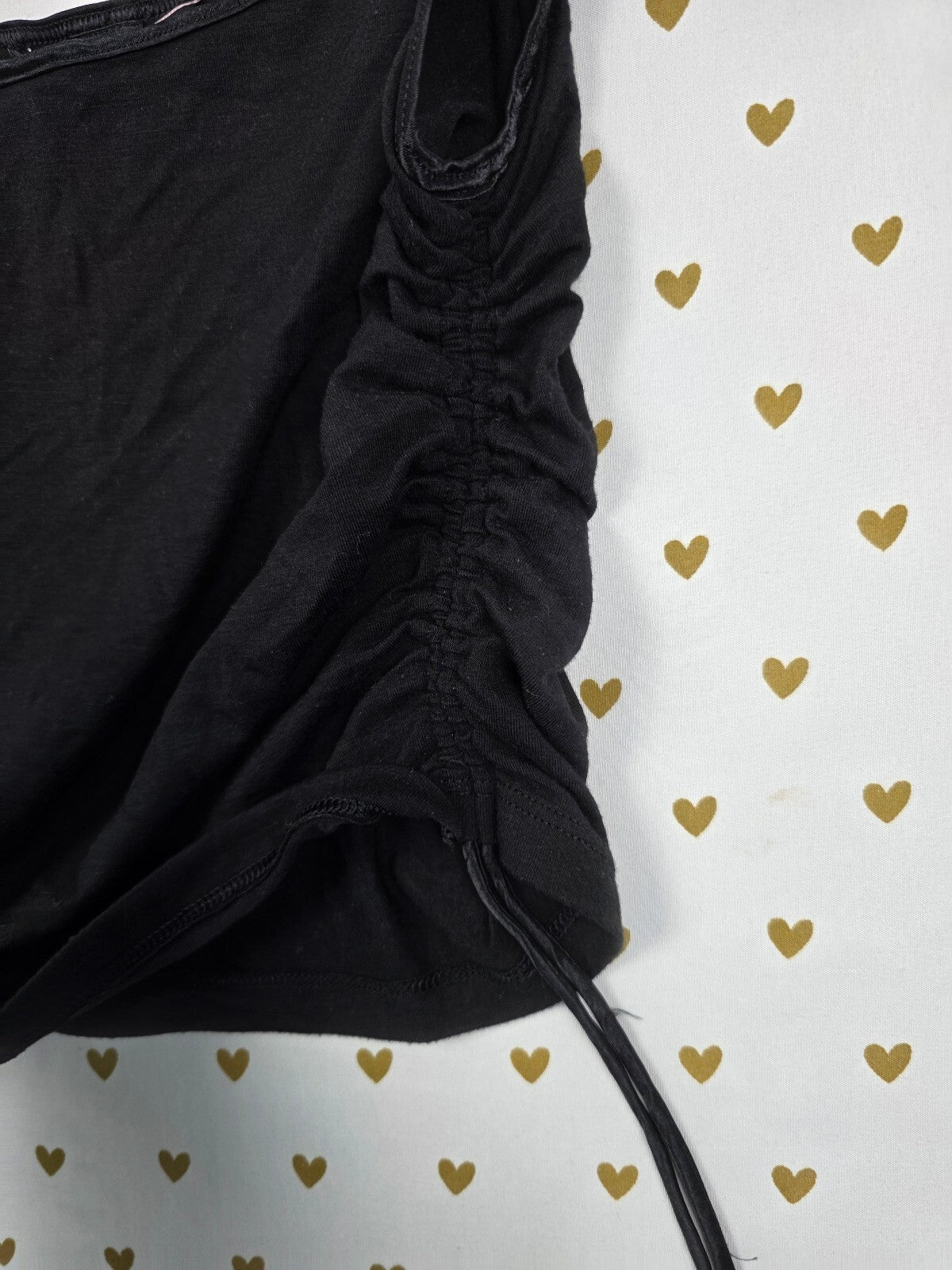 Victorias Secret Black Cinched Side babydoll Tank Top Soft Small