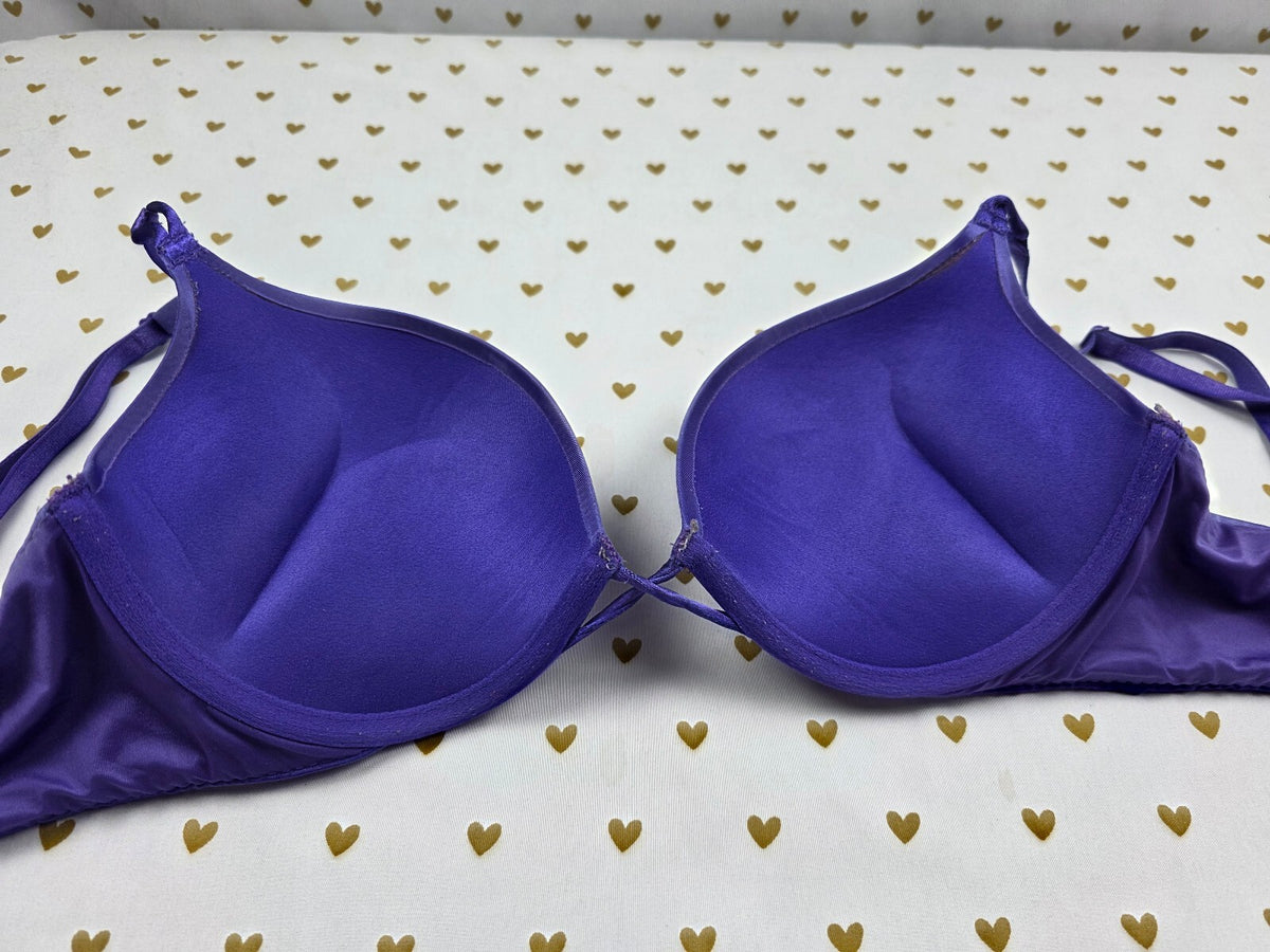 Victorias Secret Purple BOMBSHELL Plunge add 2 Sizes Bra 34C