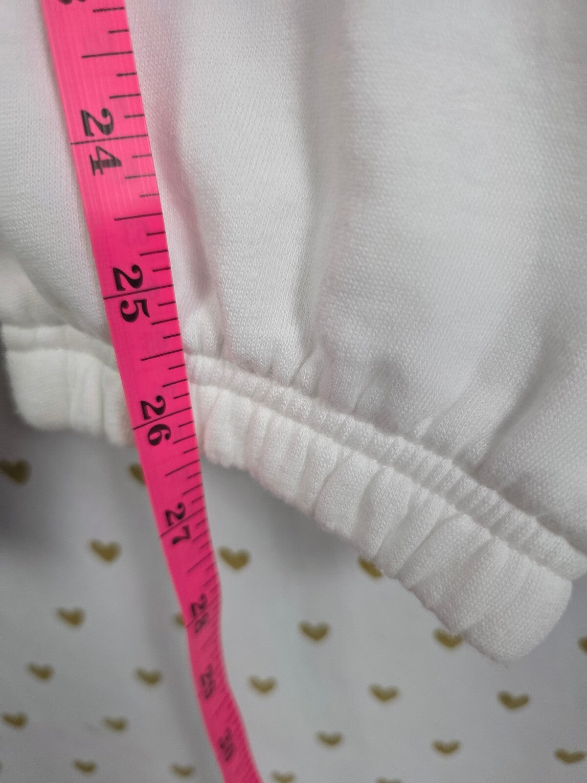 Victorias Secret PINK CAMPUS ORIGINALS Logo butt Glitter Sweats White  MED