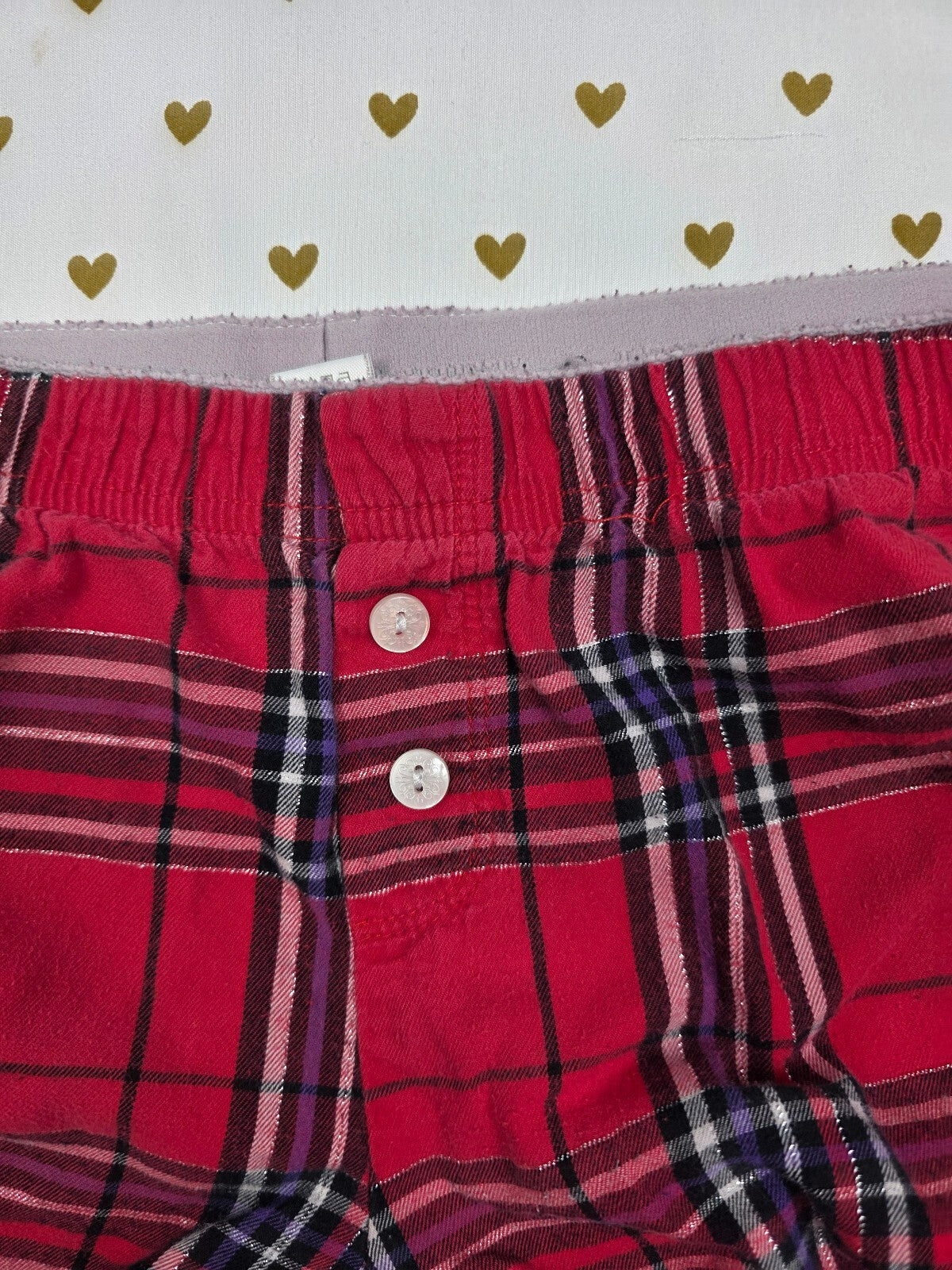 Victorias Secret PINK Plaid Red Medium Cotton Sleep Shorts Boxers Pajama Bottoms
