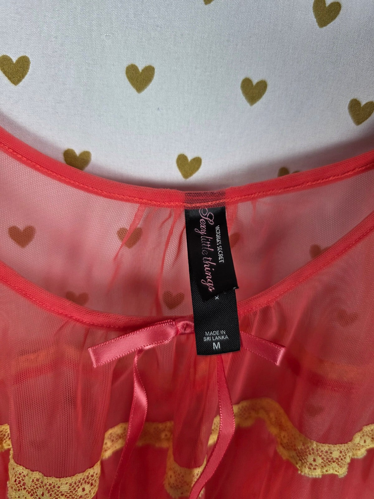 Vintage 2007 Victoria's Secret Sexy Little Things Mesh Babydoll Top M Y2K