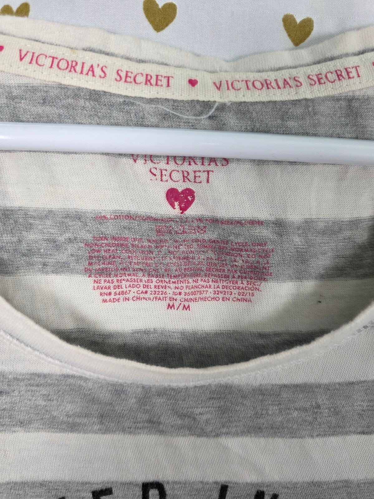 Victorias Secret Striped Soft Sleep Shirt Nightgown Pajama Dress MEDIUM