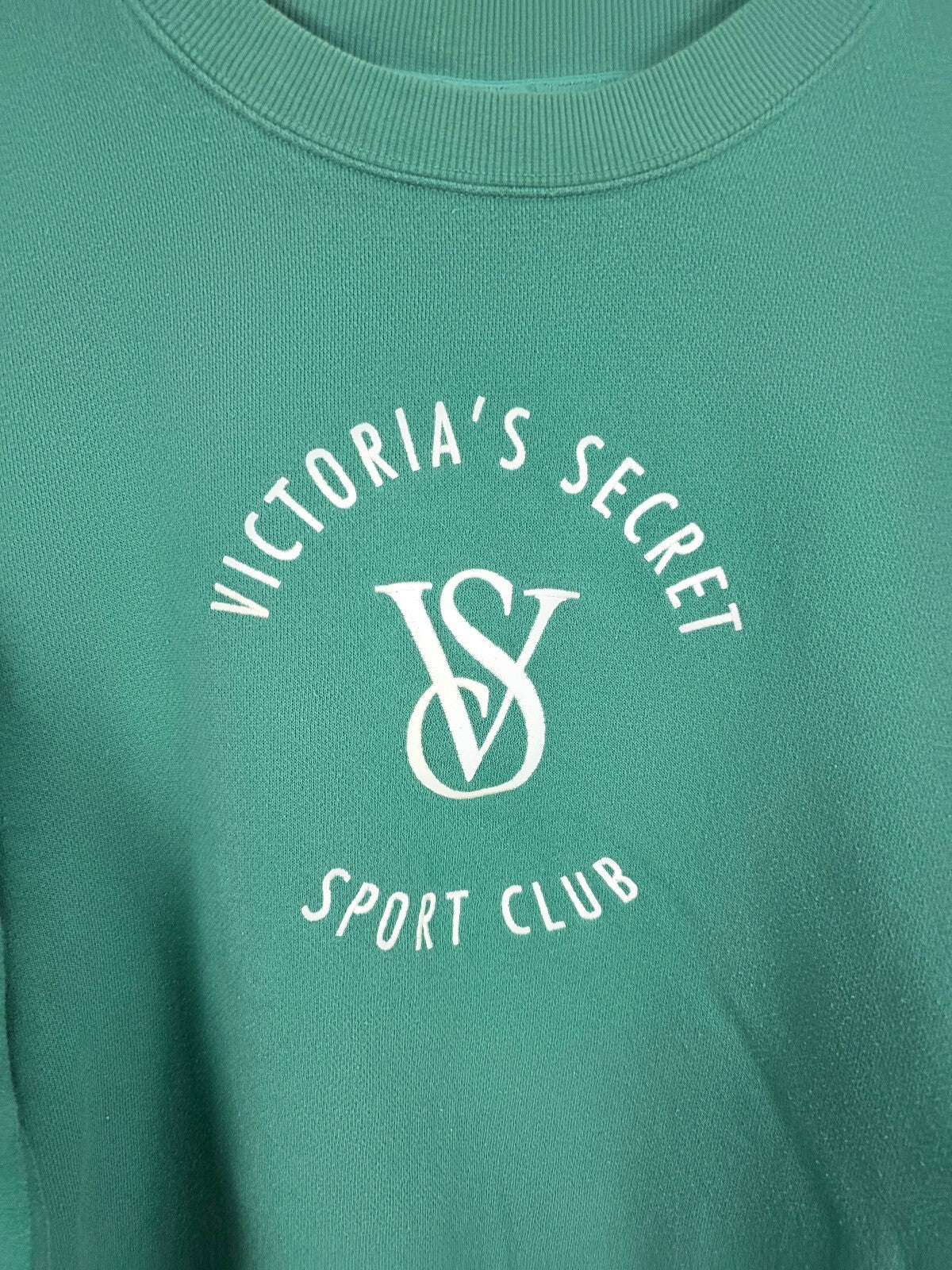 Victorias Secret Sports Club Embroidered green sweater shirt crew XL