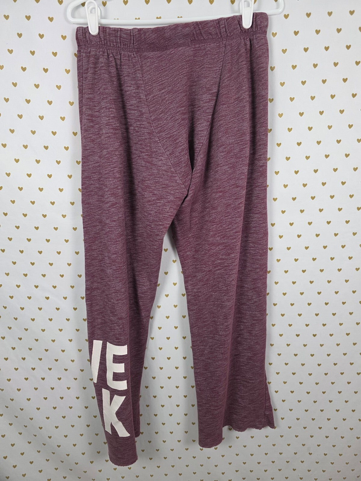 Victorias Secret PINK Diaper Butt Boyfriend Red Love Logo Flare Sweats XS