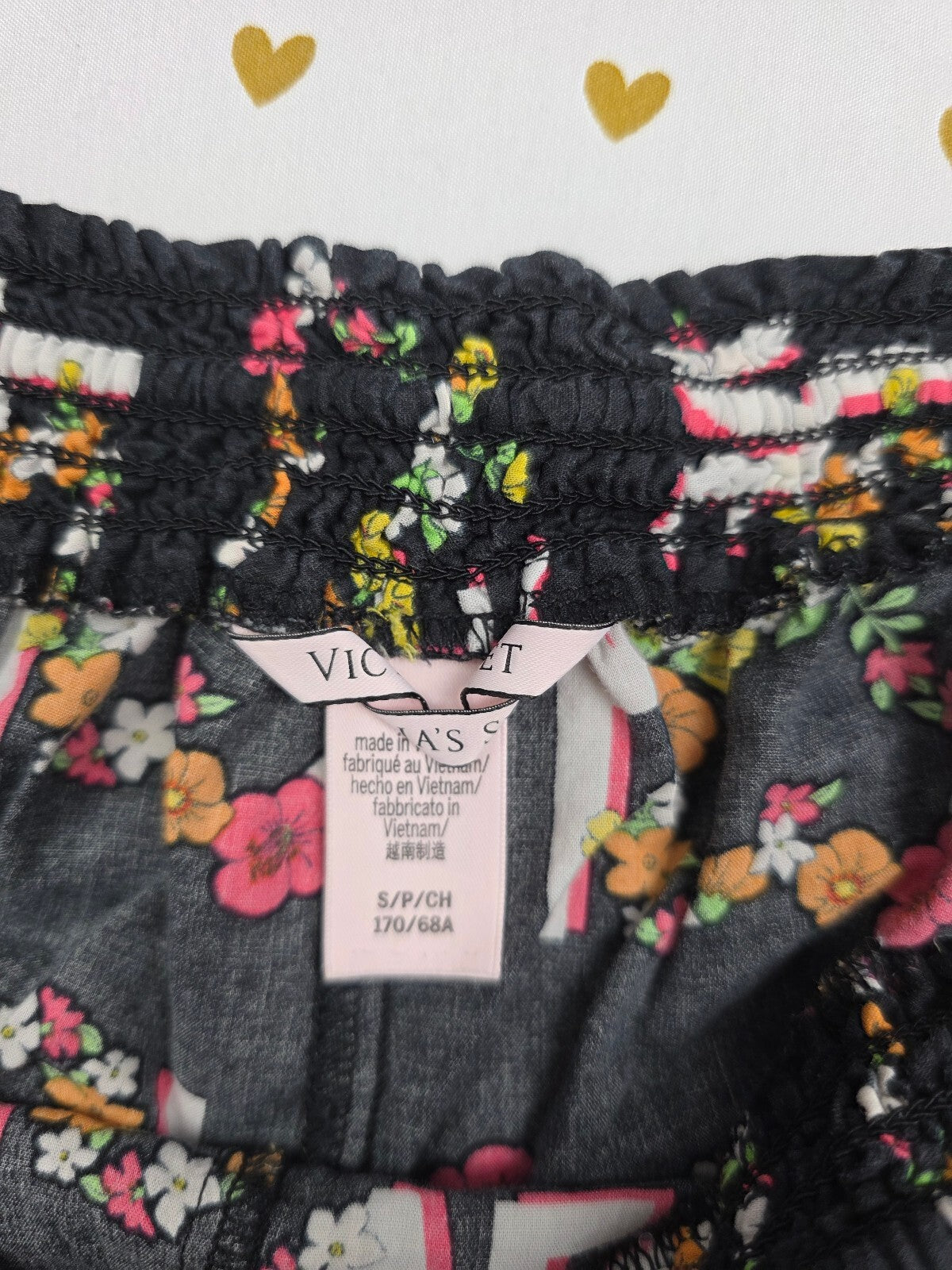 Victorias Secret LOVE Floral Small  Sleep Shorts Boxers Pajama Bottoms