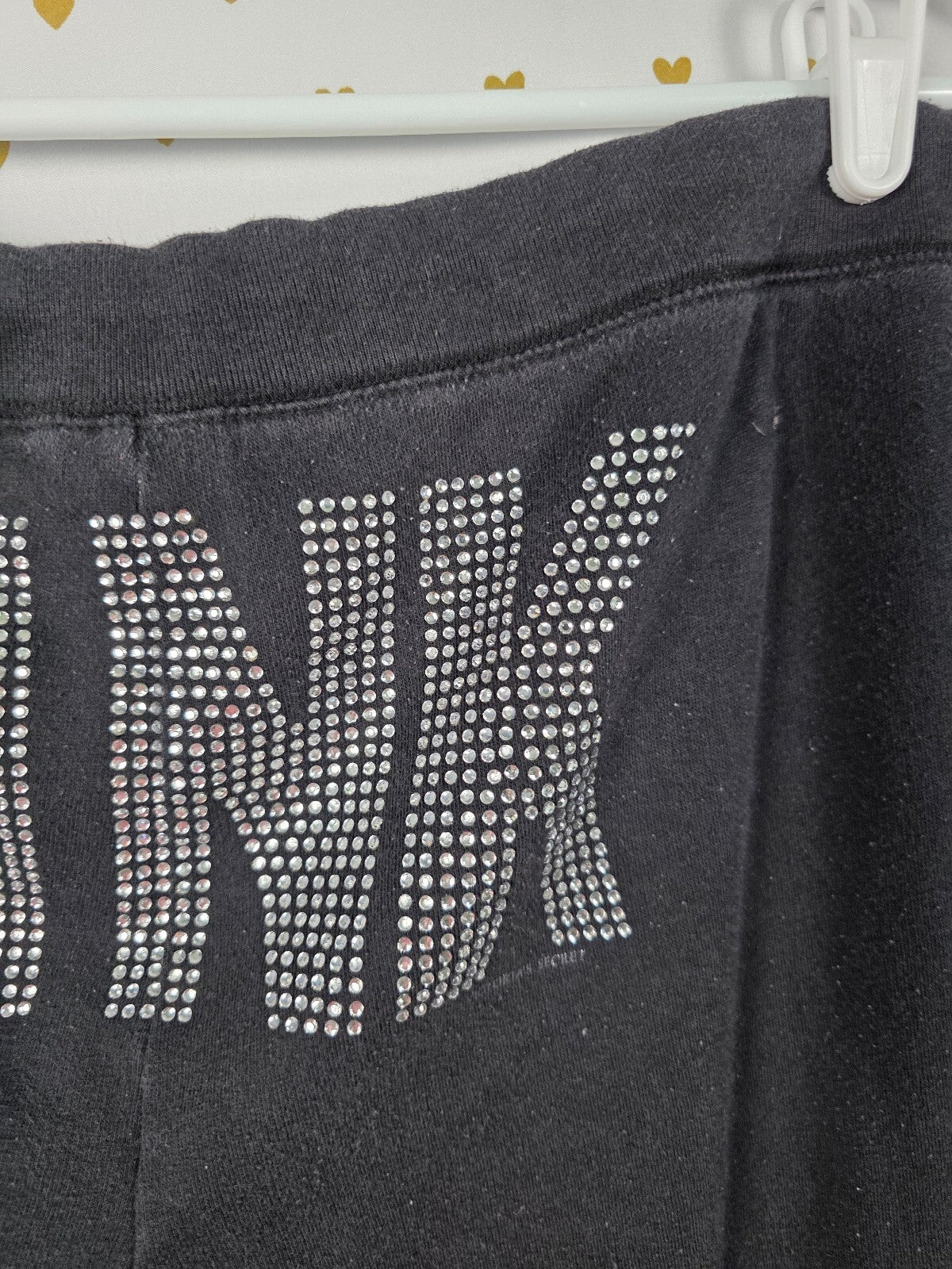 Victorias Secret PINK BLING Studded Logo Butt Vintage y2k Sweats Sweatpants MED