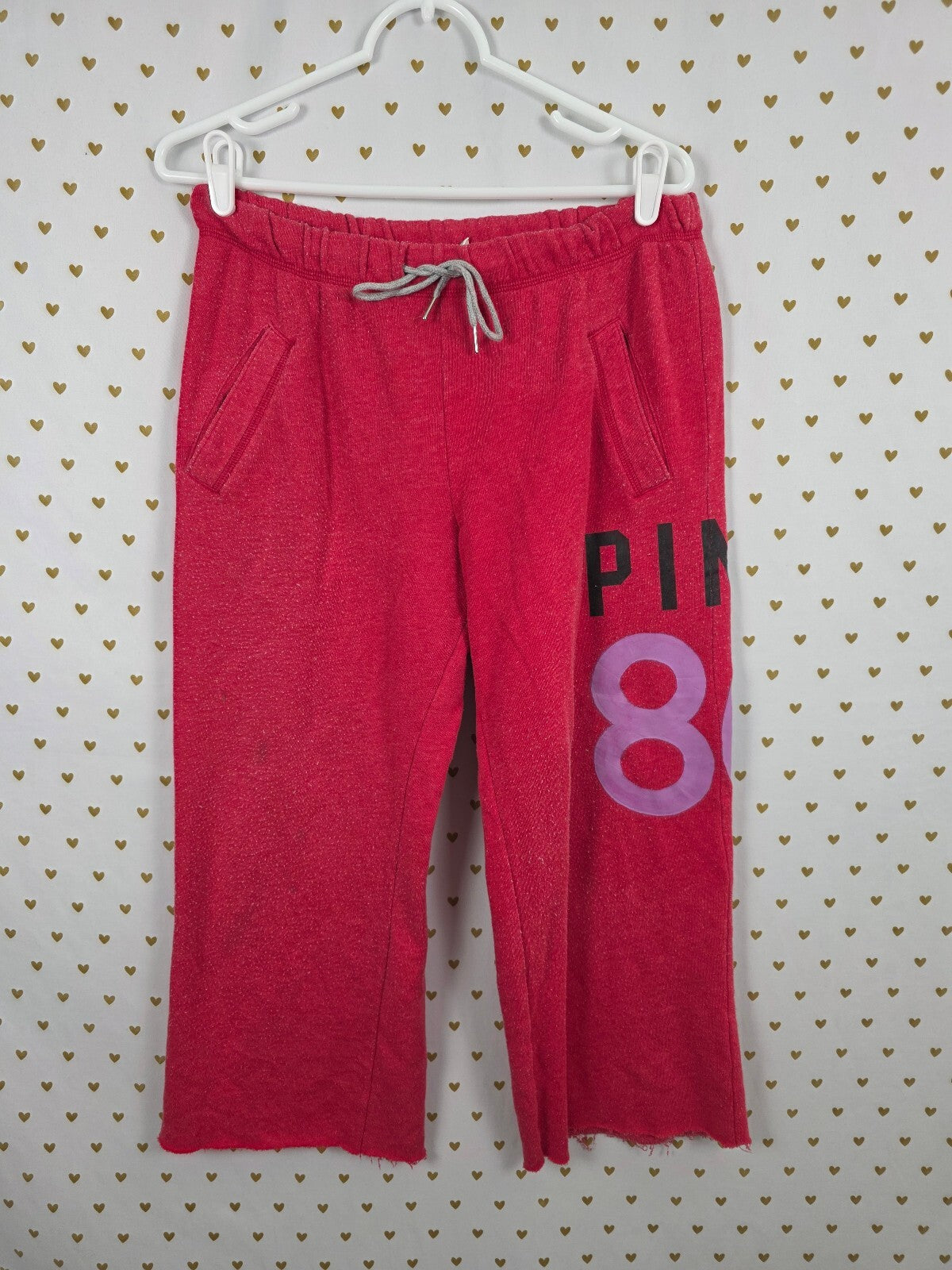 Victorias Secret PINK Vintage y2k boyfriend Diaper Butt capri sweats Flare  XS