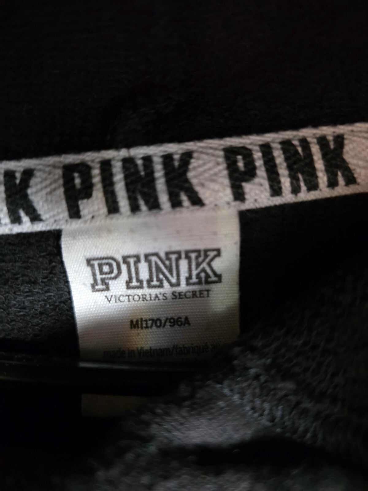 Victorias Secret Pink Rainbow Stripe Medium Pullover Hoodie Sweater