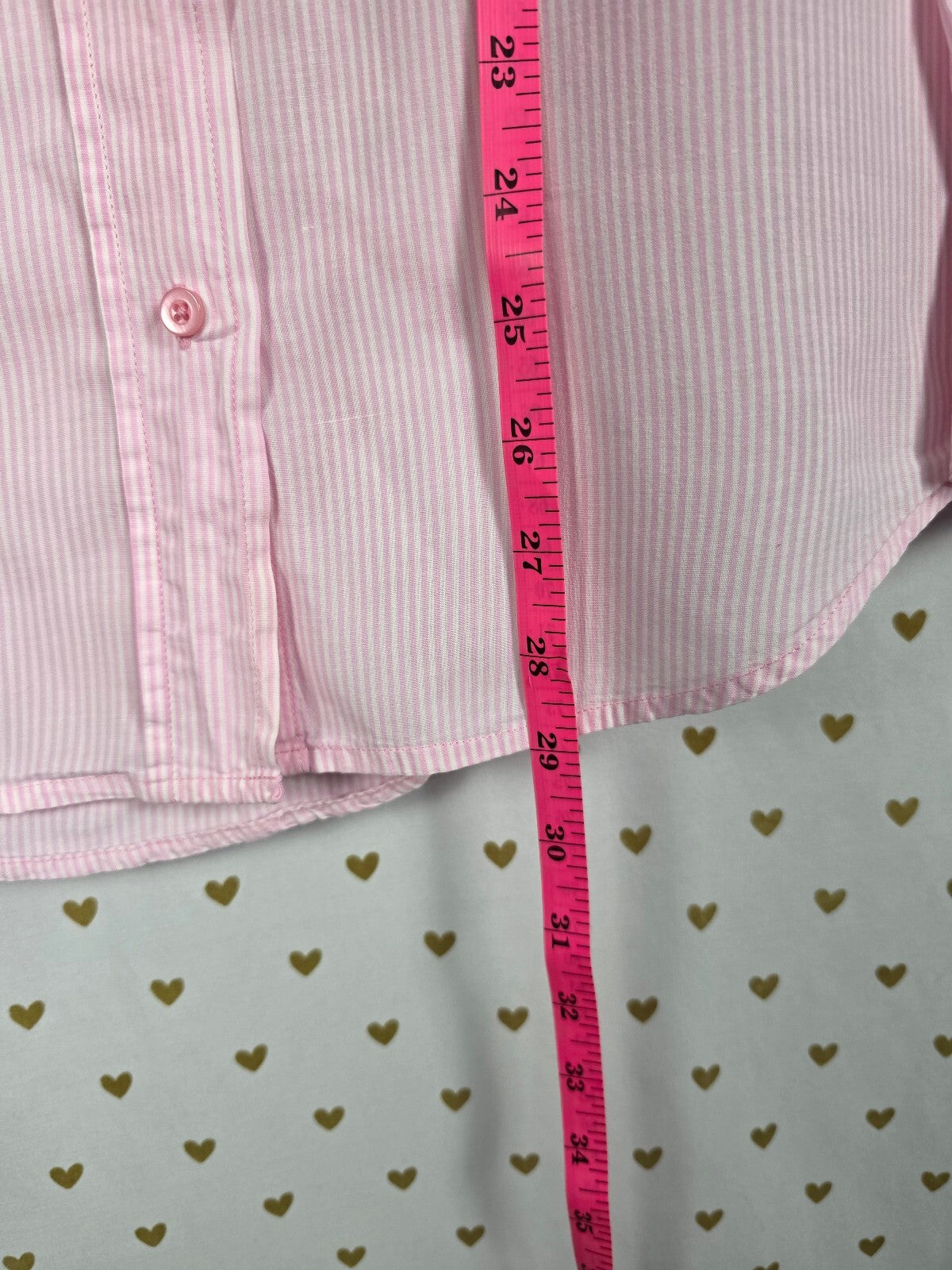 Vintage 2004 Victoria's Secret PINK Sleep Shirt XS Striped Dog Logo Y2K