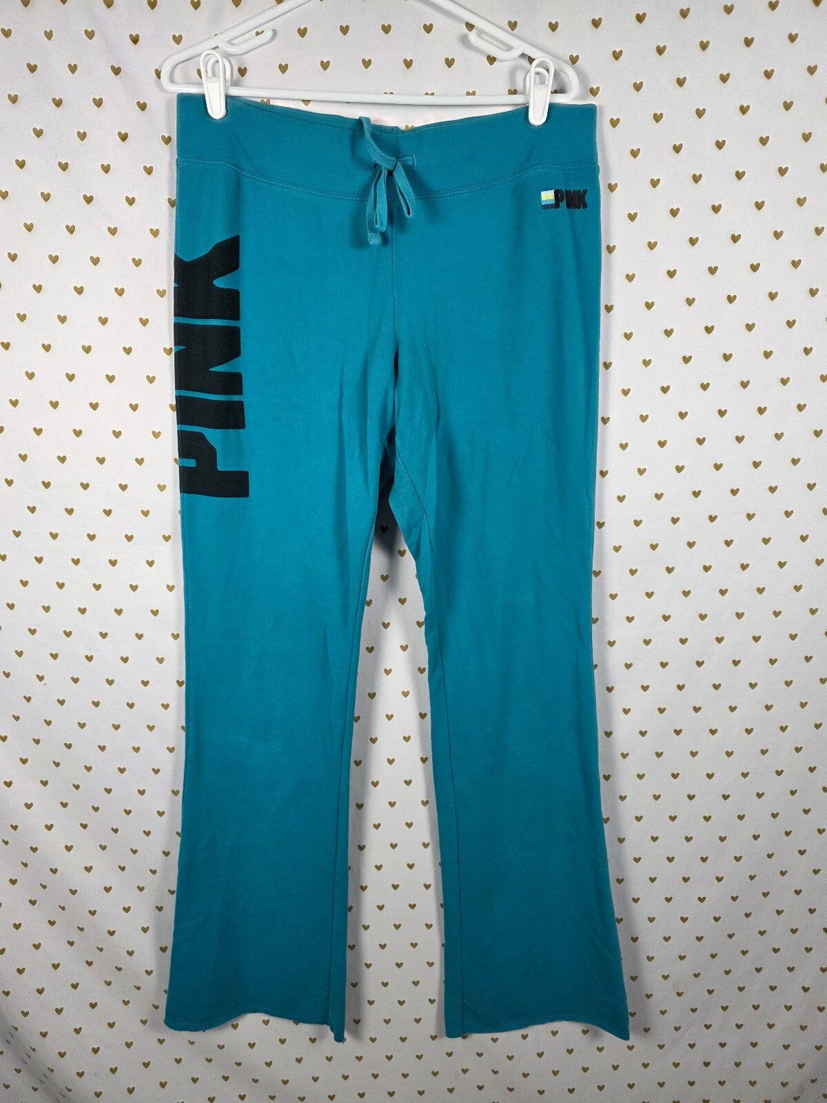 Victorias Secret PINK Flare Super Soft Logo Sweats Sweatpants Long LARGE