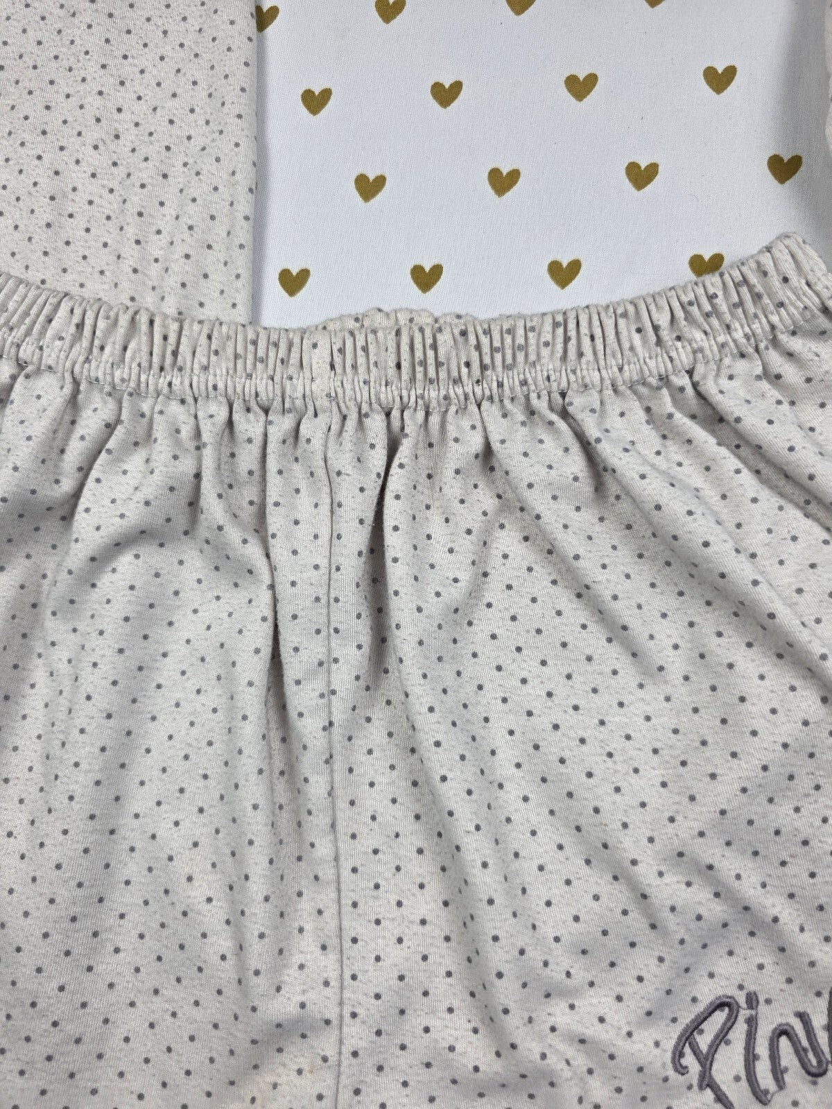 Victorias Secret Pink Vintage Dog Logo Polka Dot Sleep Pants Pajama PJ Bottoms