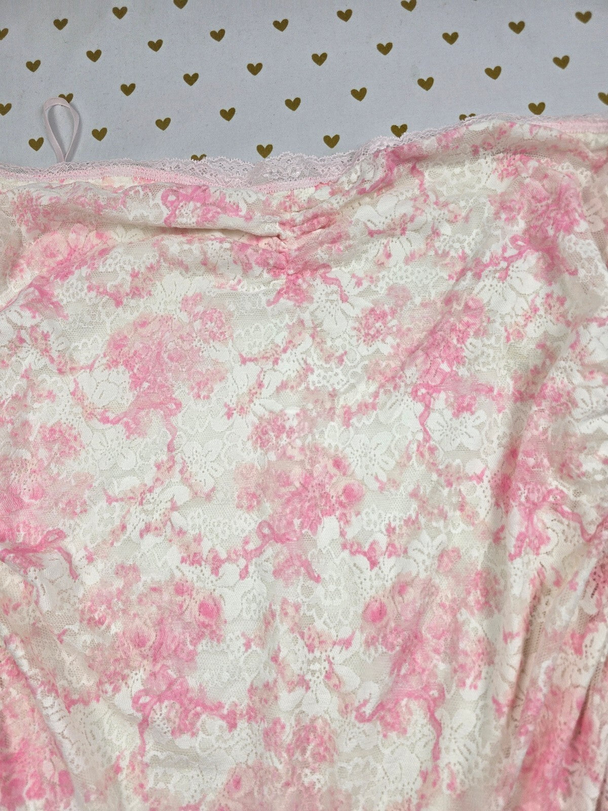 Victorias Secret PINK LOVESHACKFANCY Strapless Ruffled Dress Lace XL