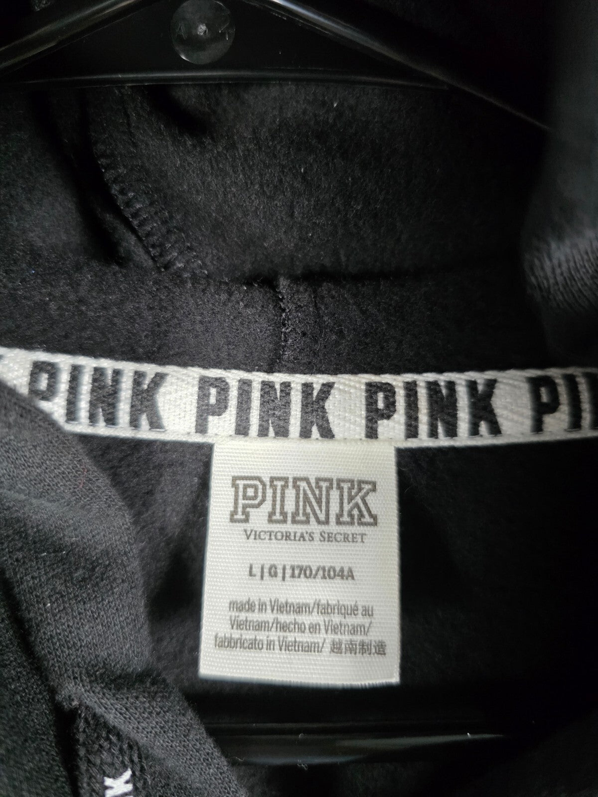 Victorias Secret Pink Bling sequined Hoodie Jacket Yoga Pants SET LARGE