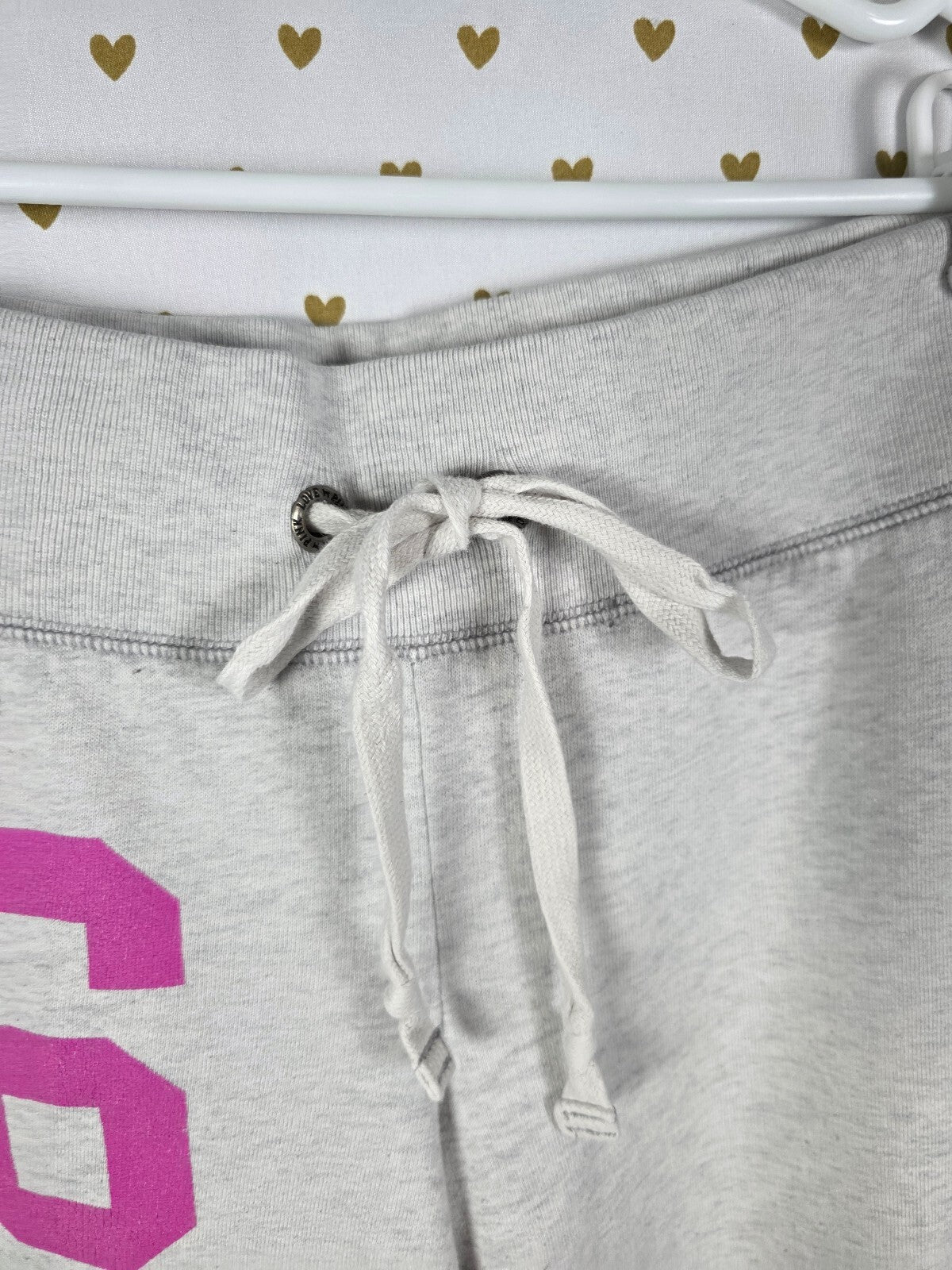 Victorias Secret PINK 86 embroidered Vintage Logo Butt Sweats Sweatpants LARGE