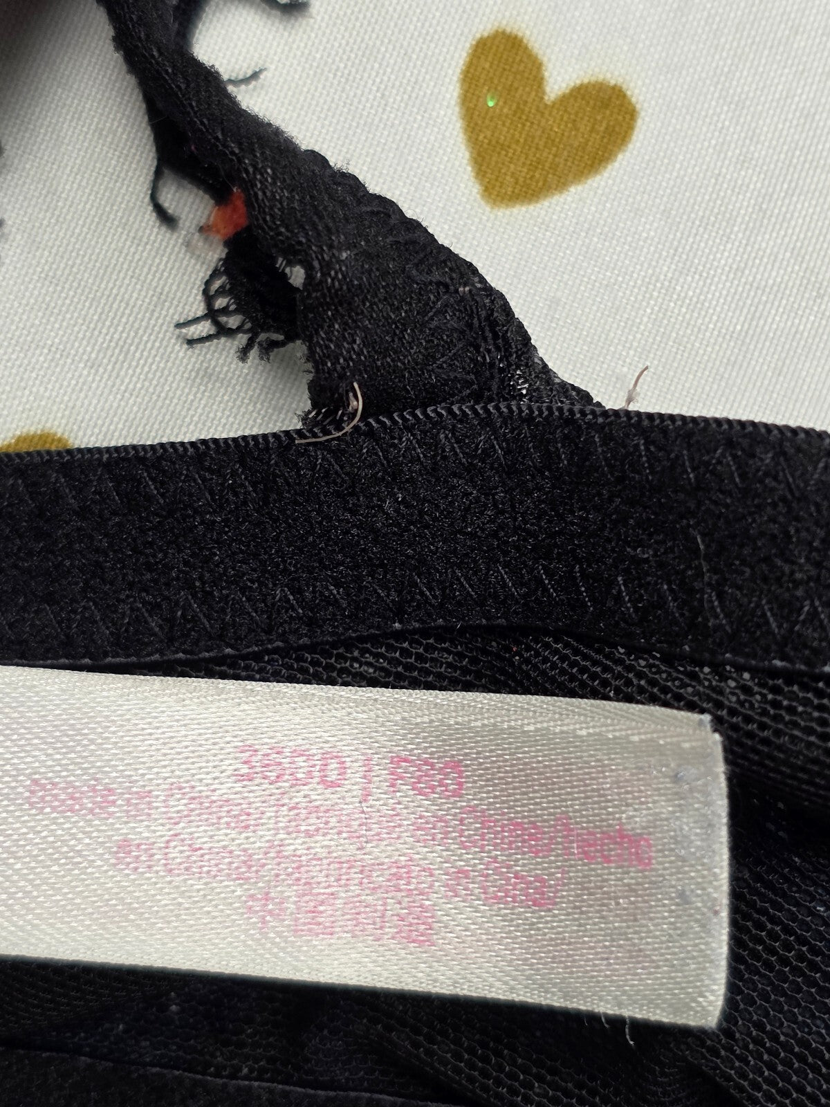 Victorias Secret Unlined Underwire Neon accent bra 36DD