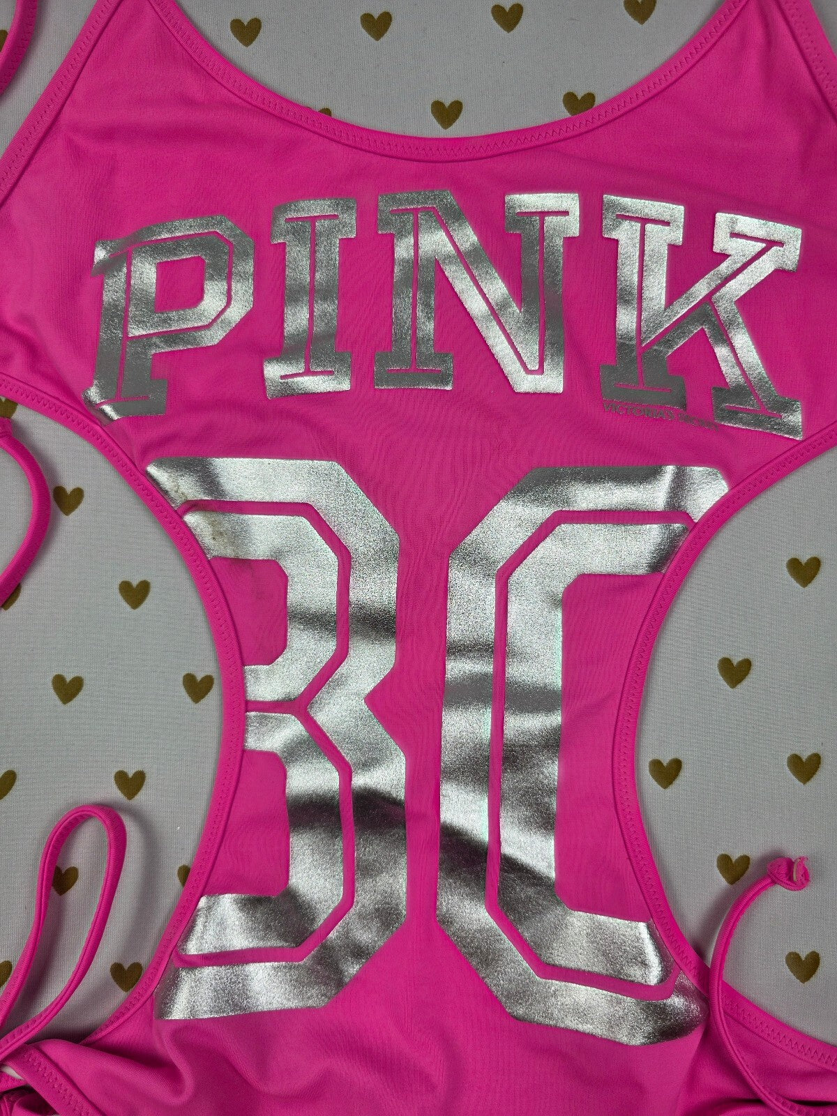 RARE VINTAGE Victoria's Secret PINK MONOKINI Cutout One Piece Swimsuit XS NEW