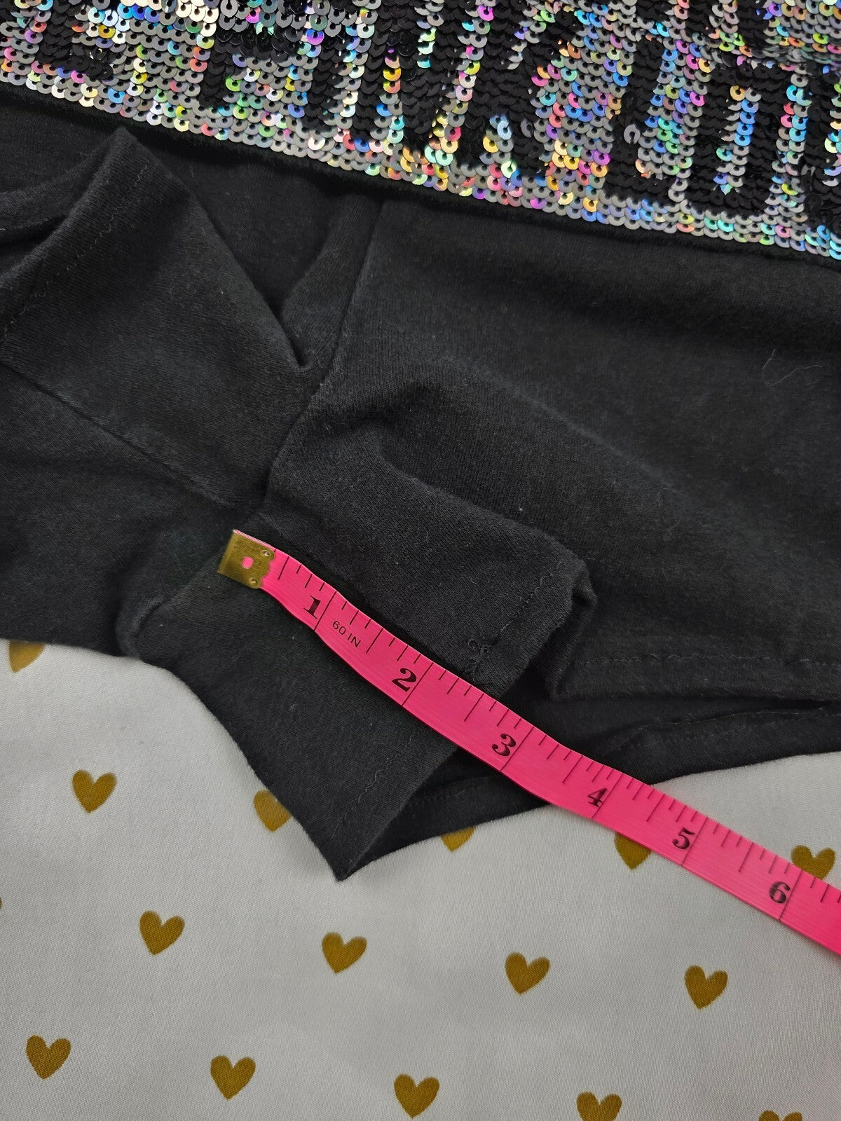Victorias Secret PINK Foldover FASHION SHOW BLING SHORTS 2013 Yoga XS CUTE