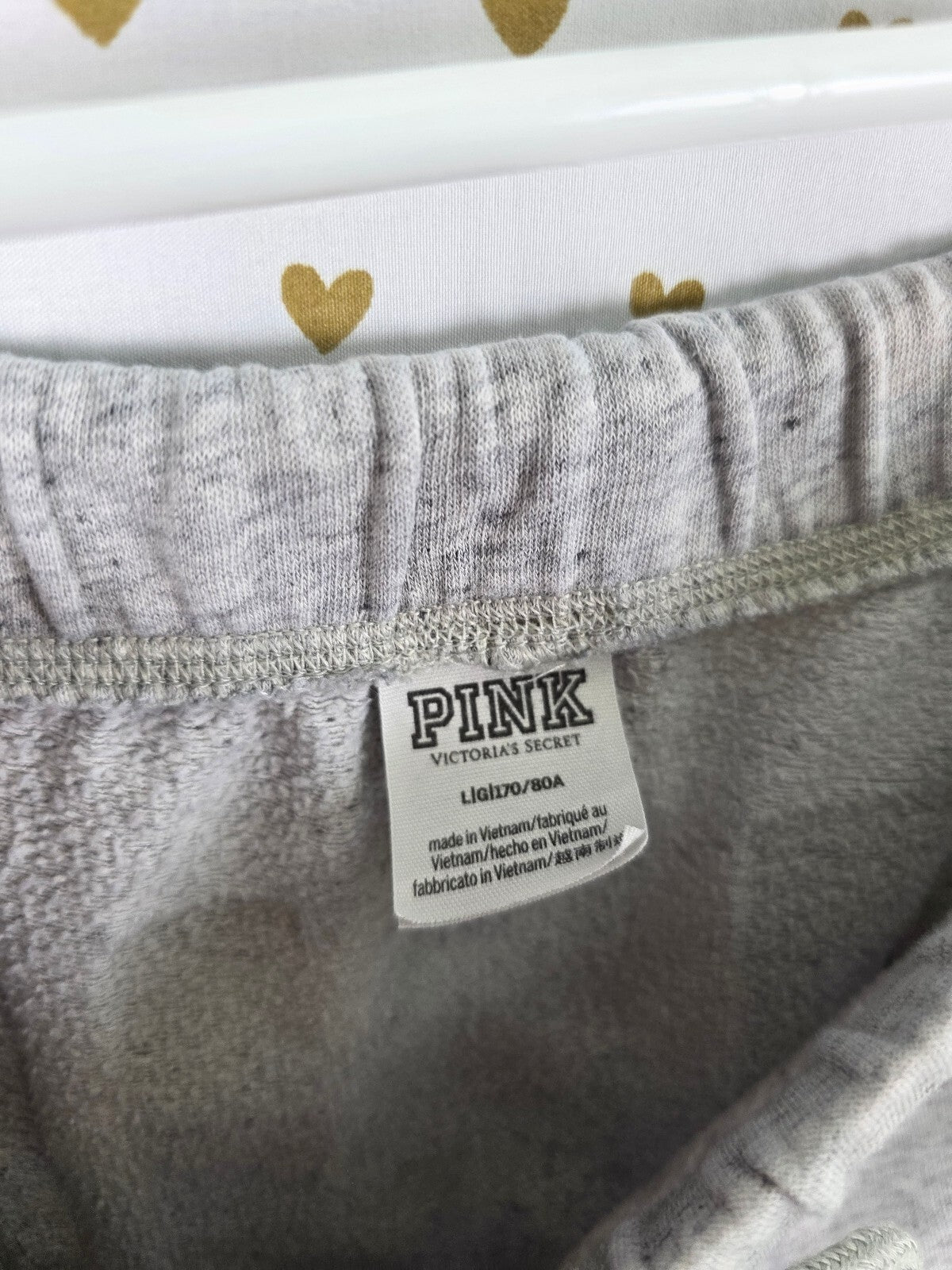 Victorias Secret PINK Boyfriend Logo butt Flared Sweats Sweatpants Large