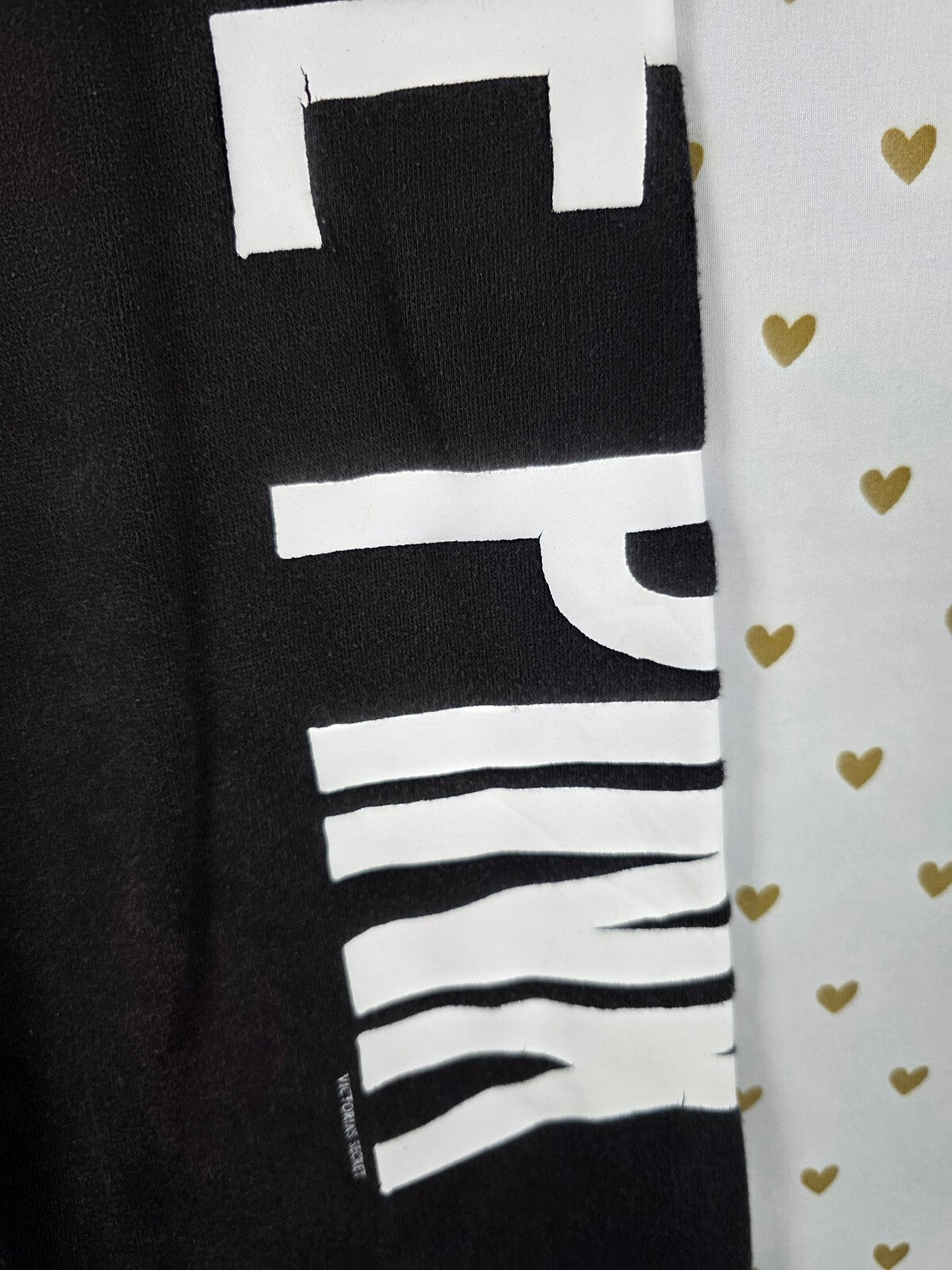 Victorias Secret PINK LOVE Black Sweats Sweatpants XS Y2k Vintage