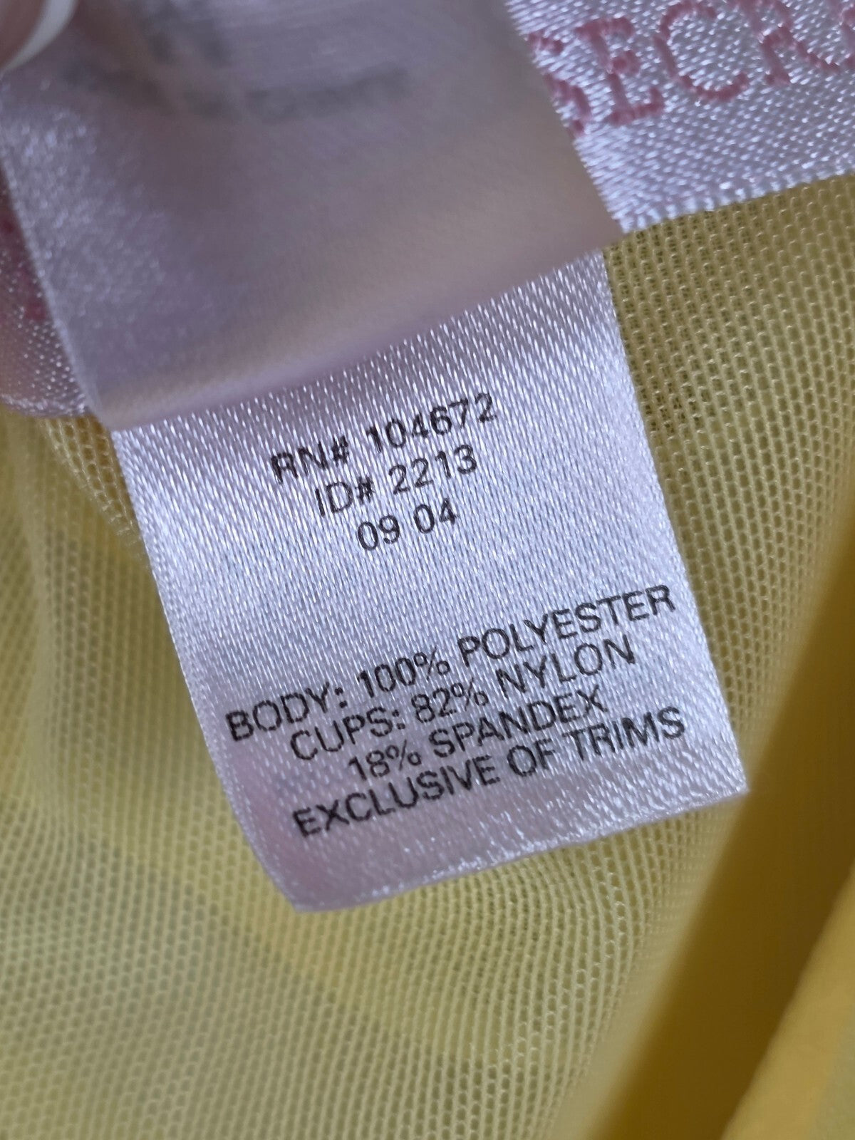Vintage 2004 Victoria's Secret Yellow Chiffon Babydoll Slip Dress M Y2K