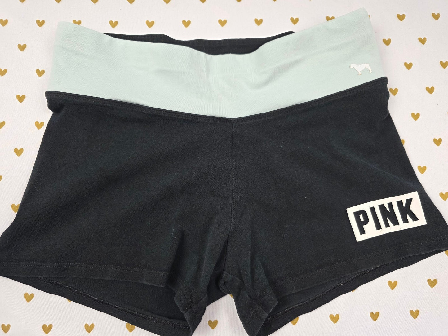 Victorias Secret PINK Medium Black Blue Yoga Shorts