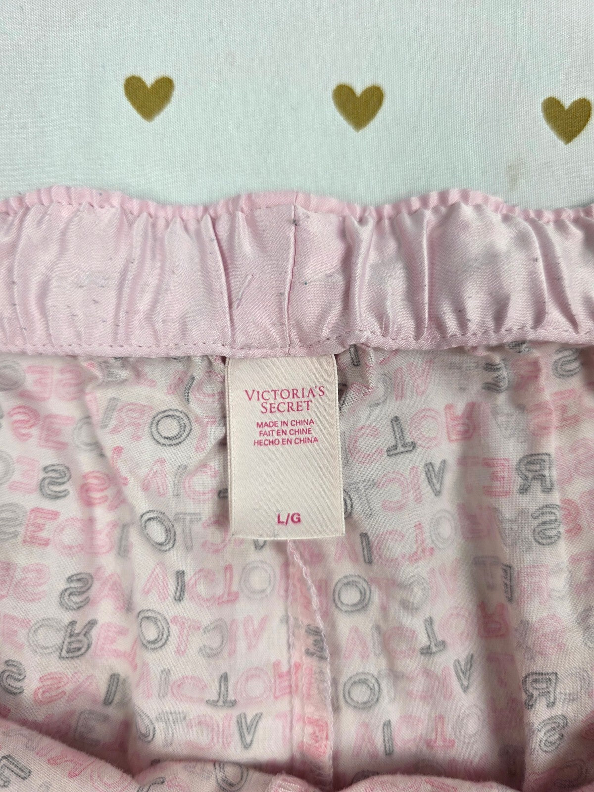 Victorias Secret Logo Large Sleep Shorts Boxers Pajama Bottoms