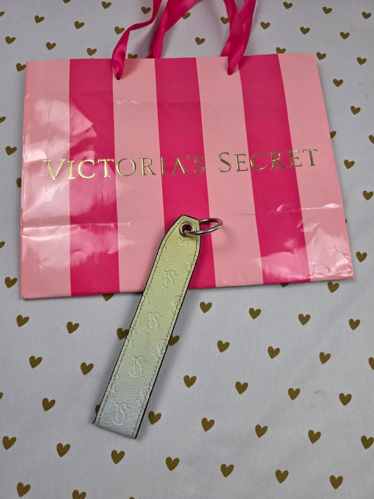 Victoria Secret Gradient wristlet strap keychain Logo Leather