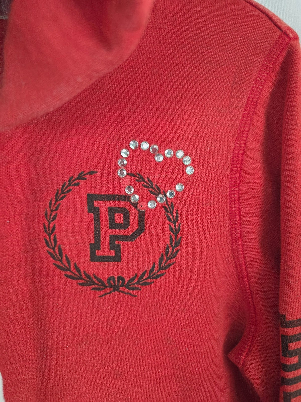 VS PINK Cincinnati Bearcats Hoodie Small Jones Mitchell Rhinestone BLING Red