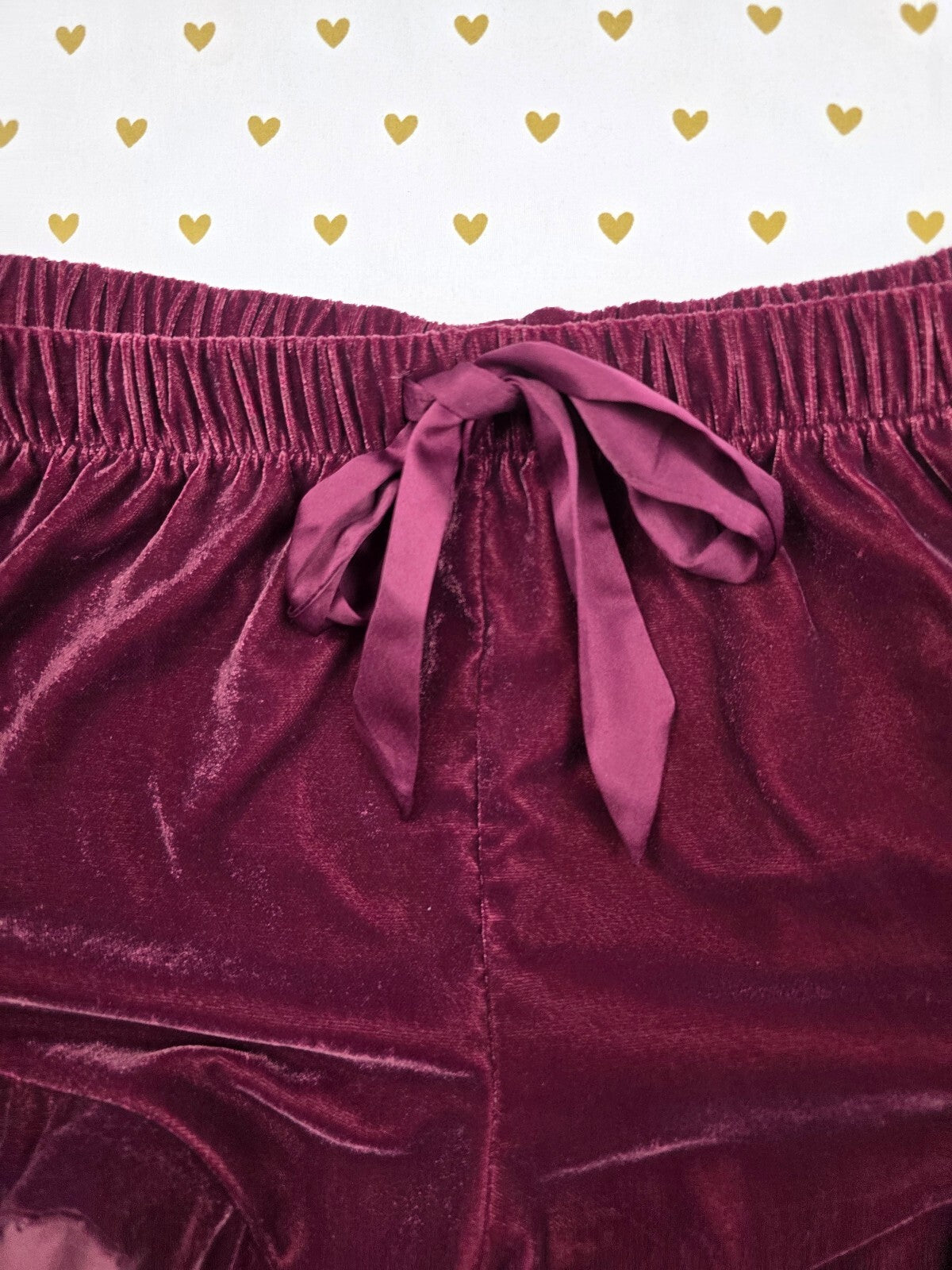 Victorias Secret Velvet Ruffle Large Sleep Shorts Boxers Pajama Bottoms