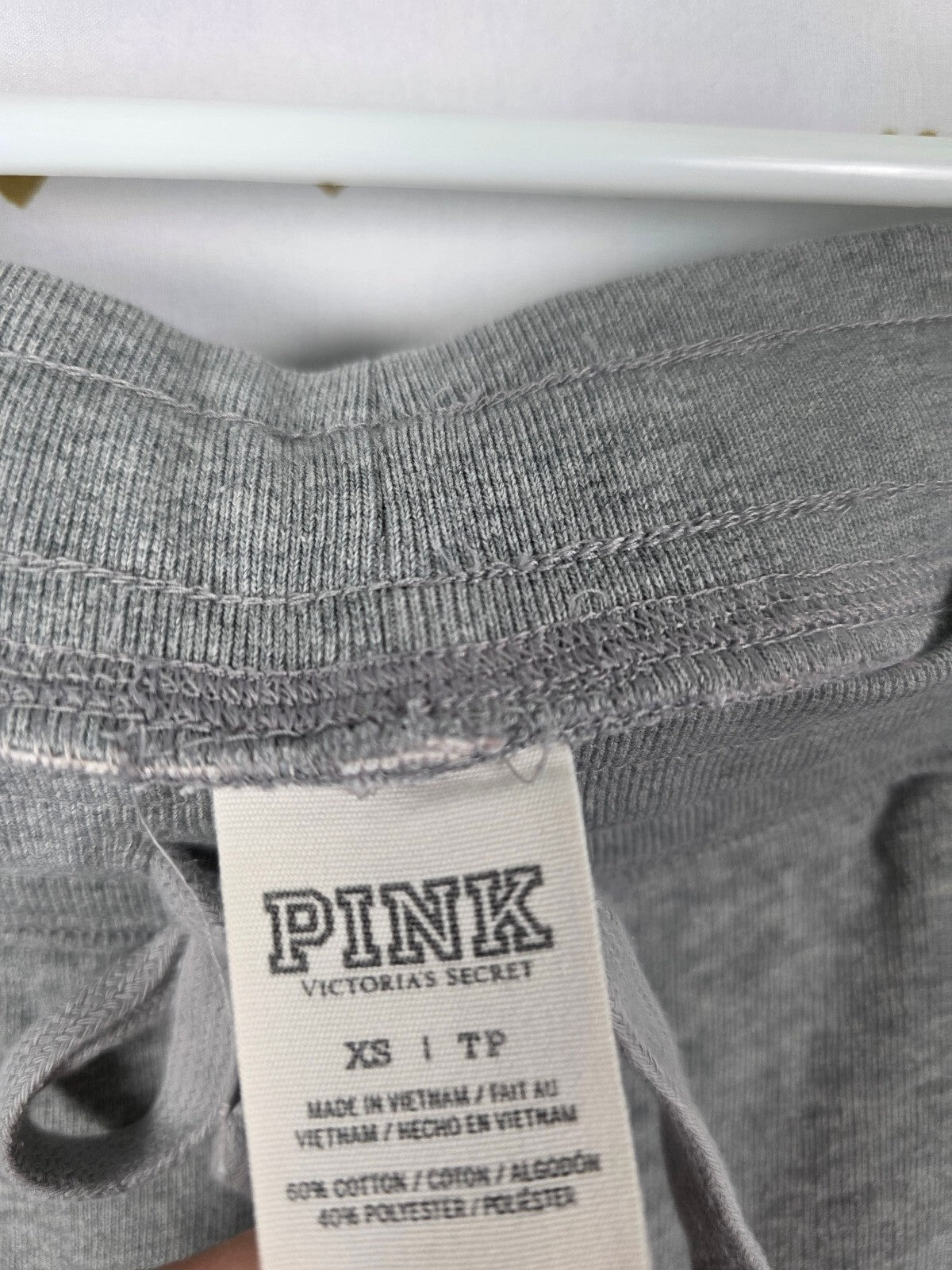 Victorias Secret PINK Vintage Pocket Joggers LOVE Grey Sweats XS