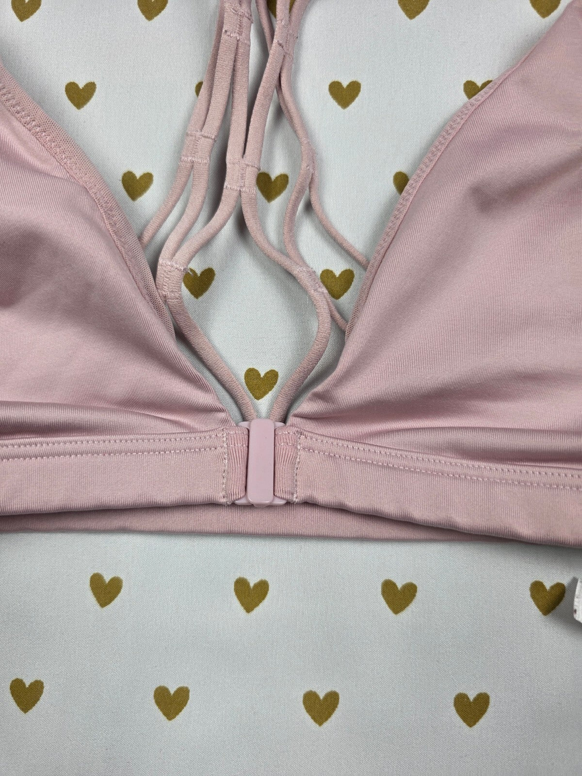 Victorias Secret Pink Front Close Strappy Cute Small Bralette Bra Top Tank