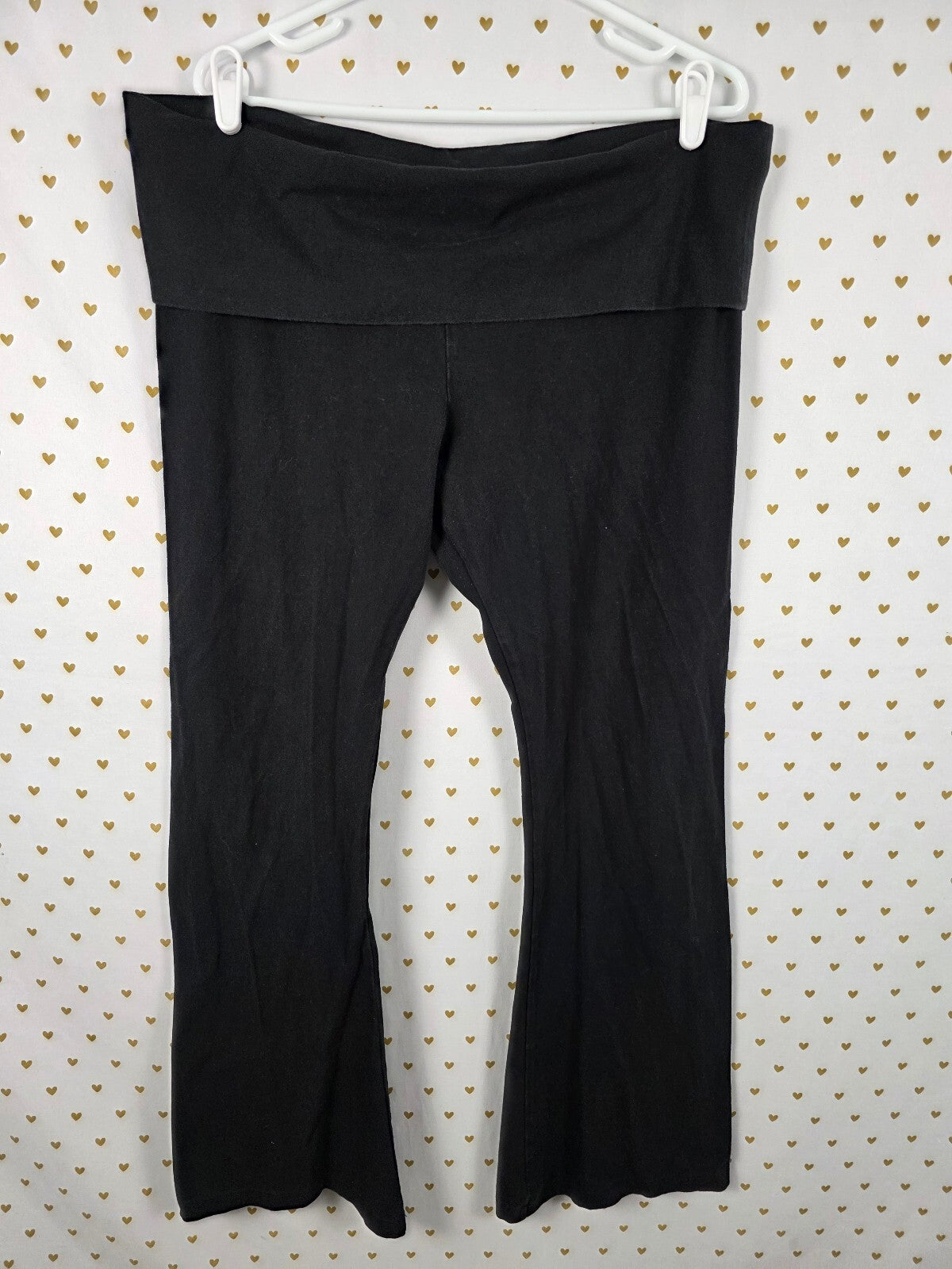 Victorias Secret PINK BLING Studded FOLDOVER FLARE Yoga Pants XXL 2XL