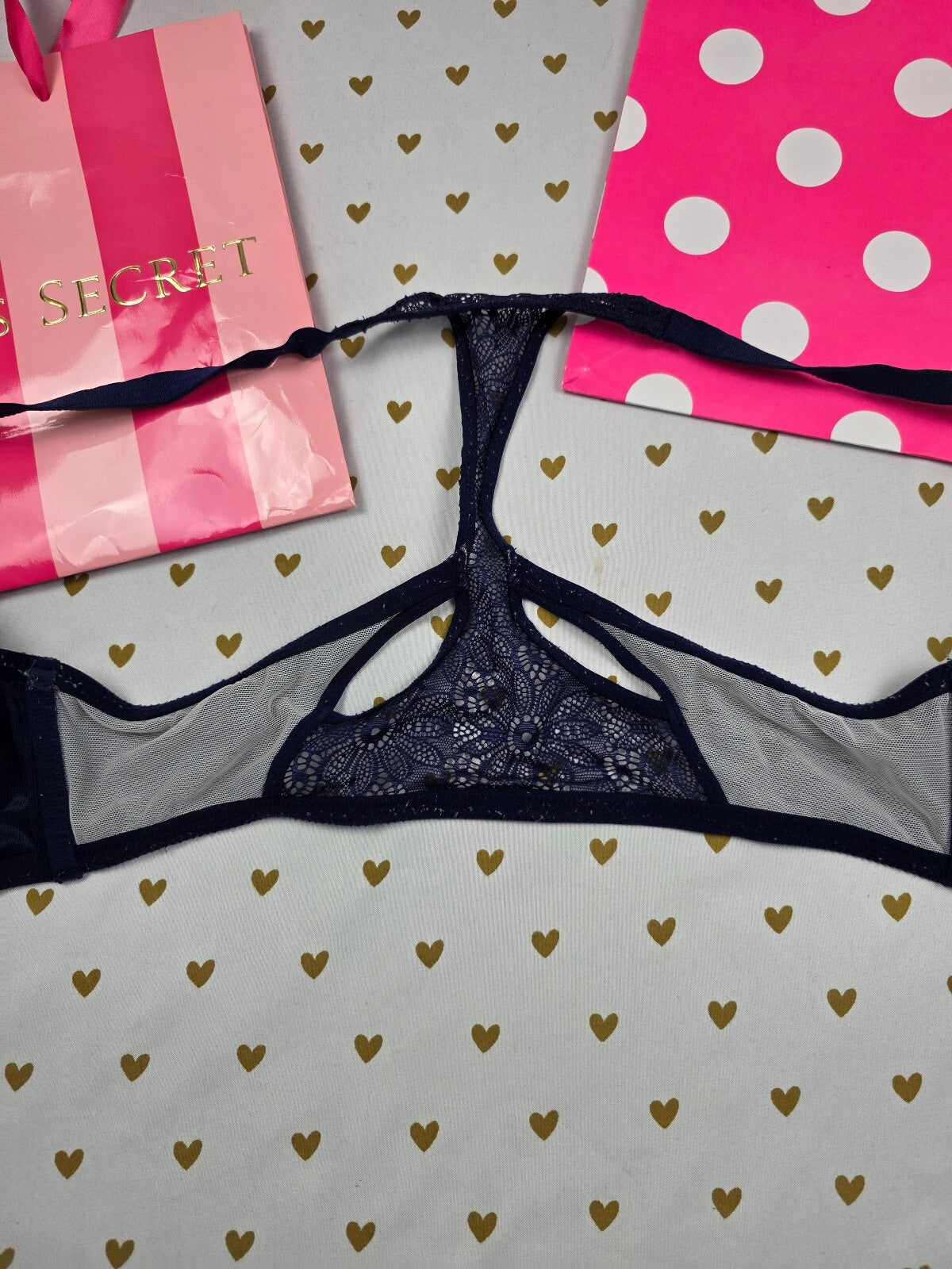 Victorias Secret Blue Front close racerback Bombshell + 2 sizes Push Up Bra 36C