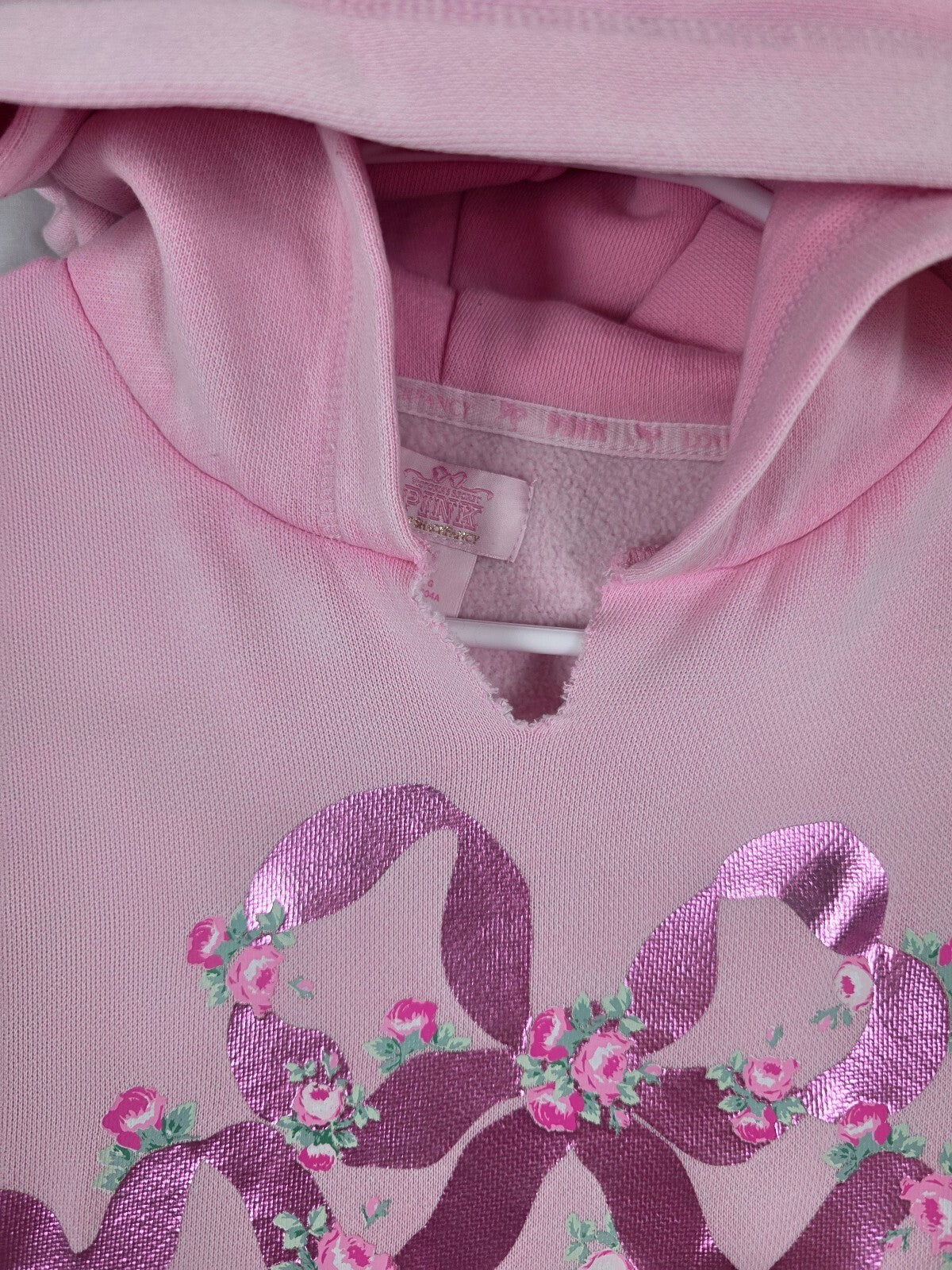 Victorias Secret Pink Loveshackfancy Pullover Hooded Sweater Logo Large