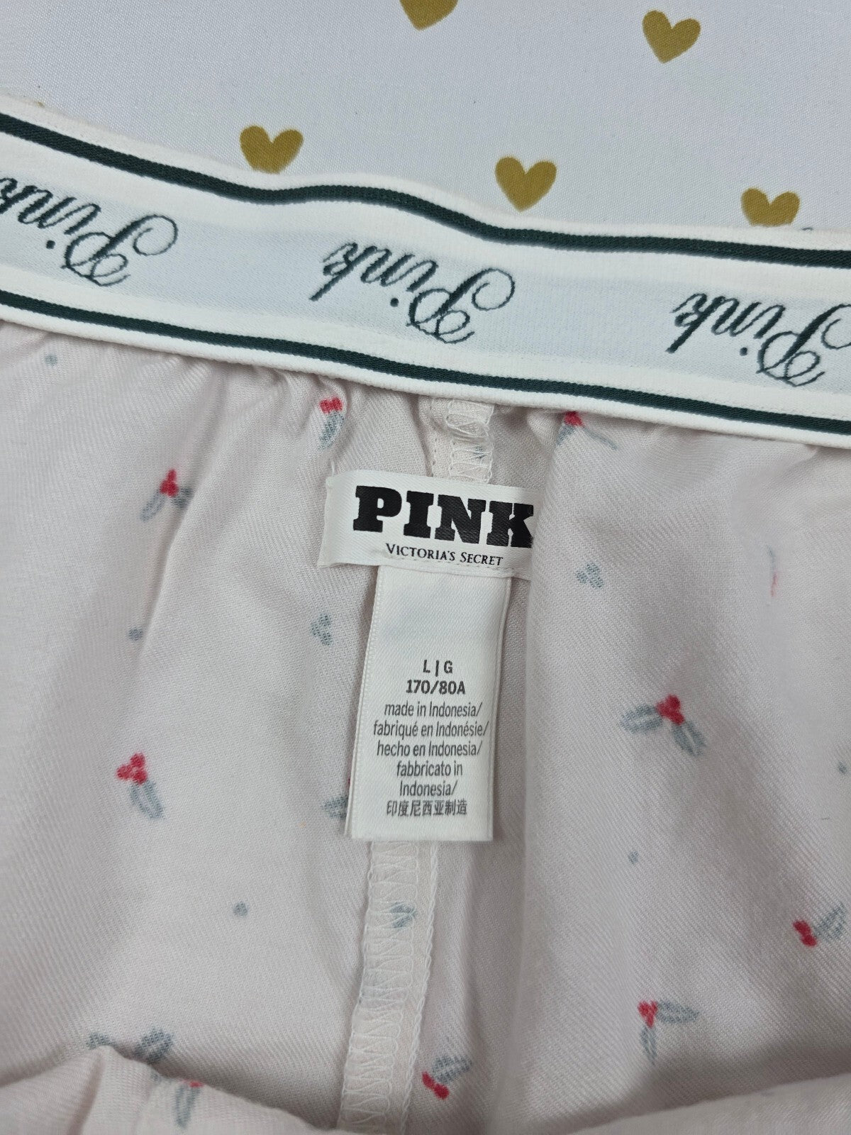 Victorias Secret PINK Hollies Large Sleep Shorts Boxers Pajama Bottoms