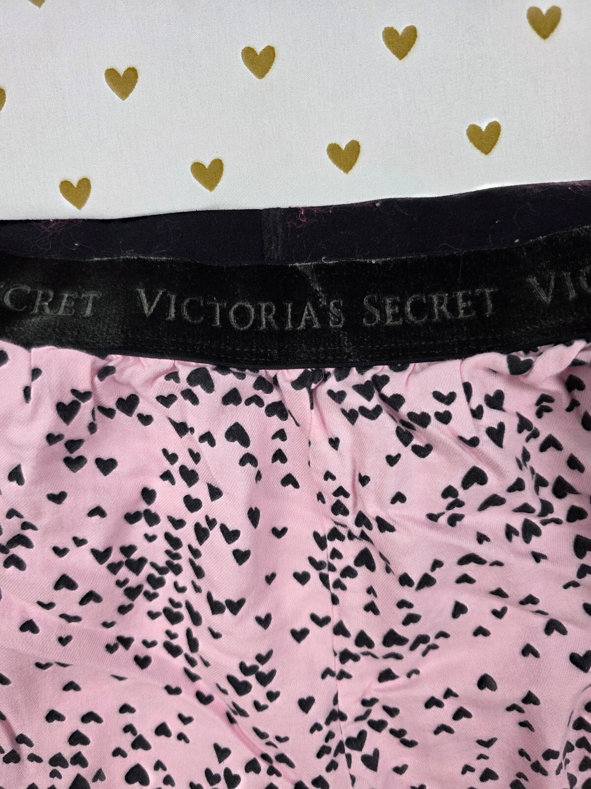 Victorias Secret Hearts Pink Sleep pants pajama bottoms PJ MEDIUM