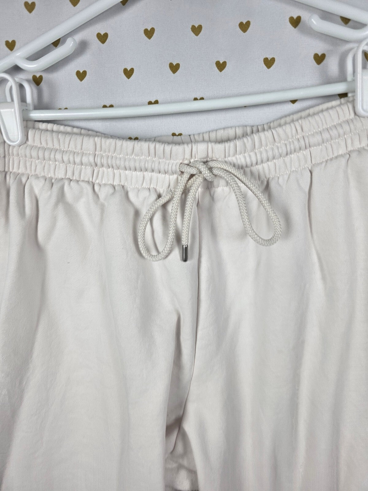 Victoria's Secret Supermodel Essentials White Fleece Joggers Wings XL