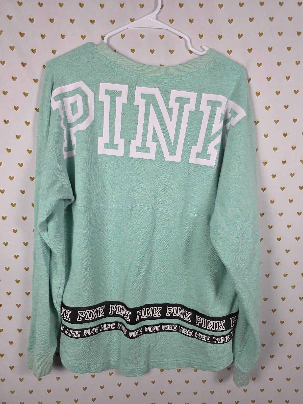 Victorias Secret Pink Mint Oversized Sweater Shirt LARGE